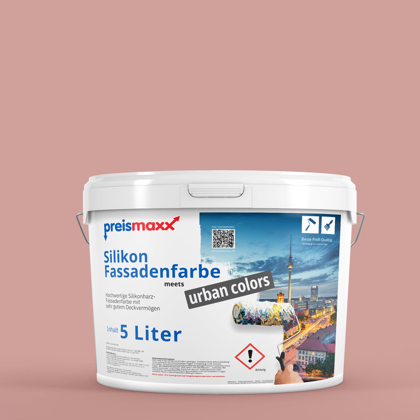 Silikonharz Fassadenfarbe, Antikrot Rot, antique red - Abperleffekt