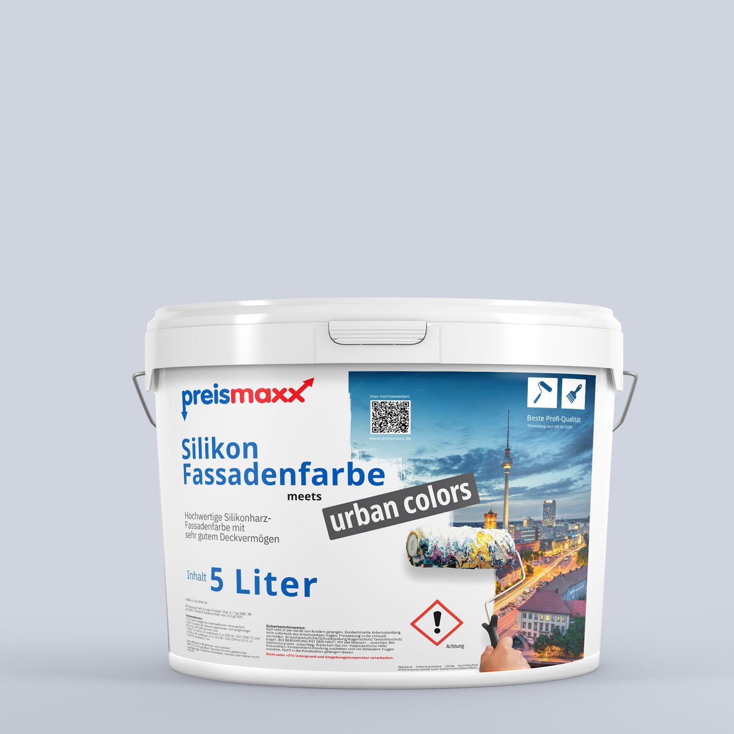 Silikonharz Fassadenfarbe, Dunkelgraulila Lila, dark grey-purple - Abperleffekt