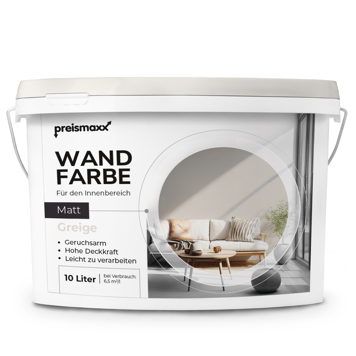 Wandfarbe Profiweiß Grau greige