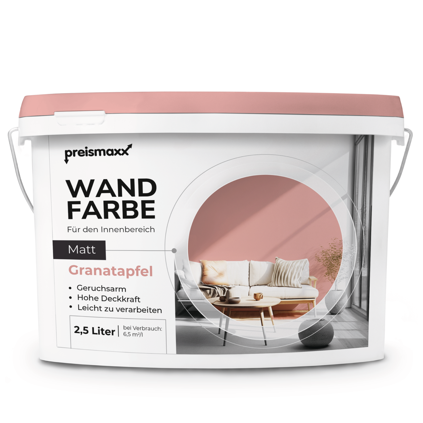 Wandfarbe Profiweiß Rot grenadine Granatapfel