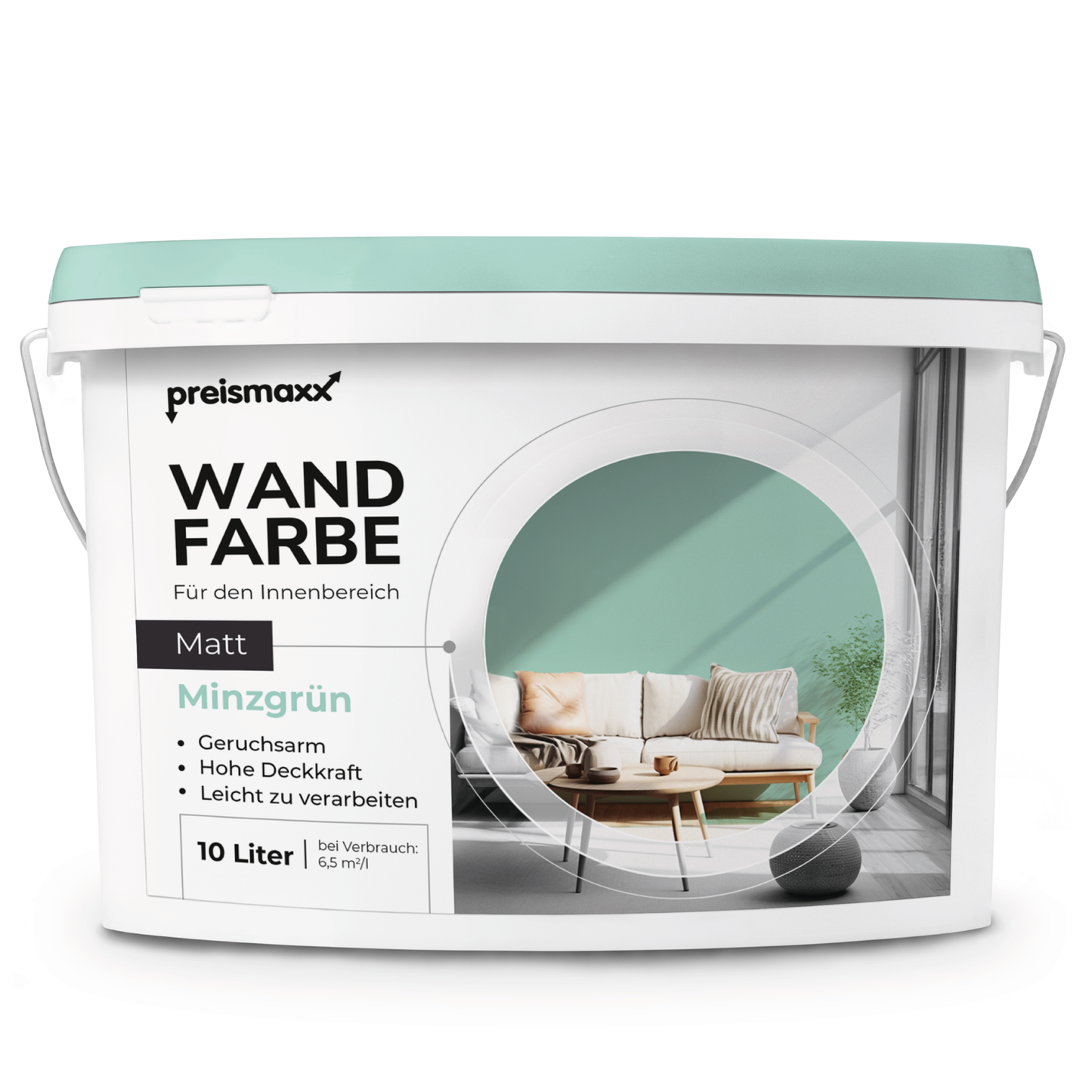 Wandfarbe Profiweiß Grün Mint-green Minzgrün