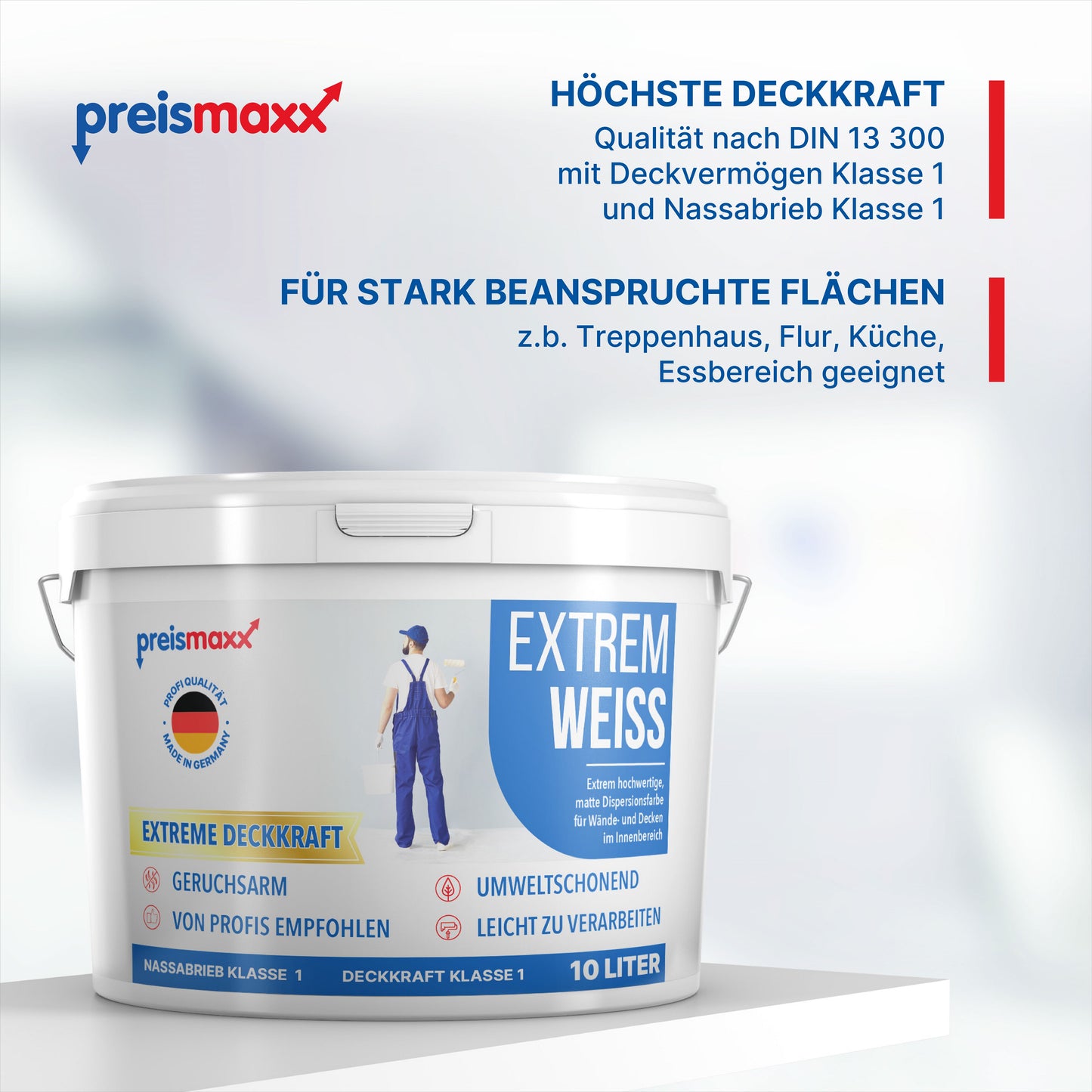 ExtremWeiß Wandfarbe weiß 10l