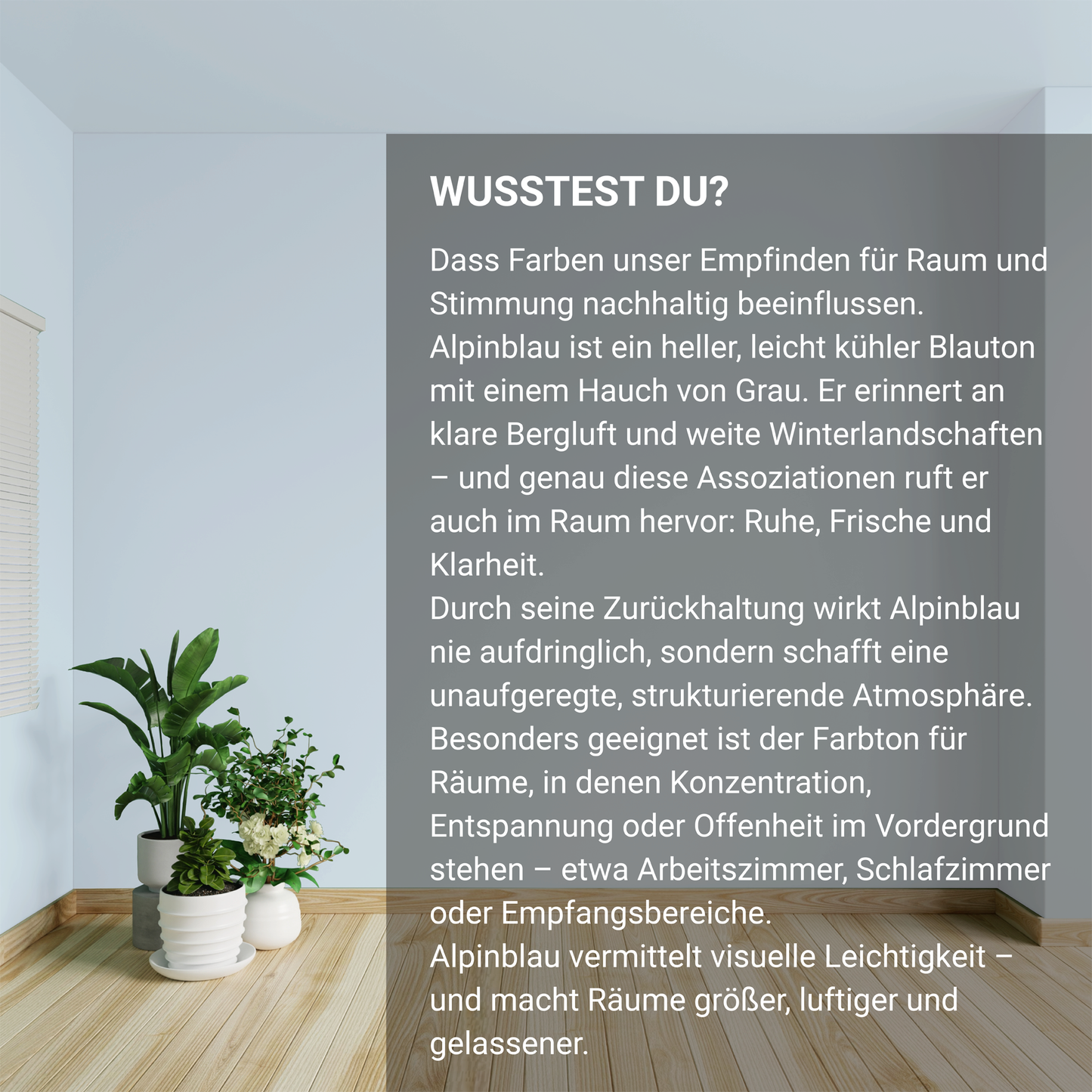 Wandfarbe Profiweiß Blau Alpine-blue Alpinblau
