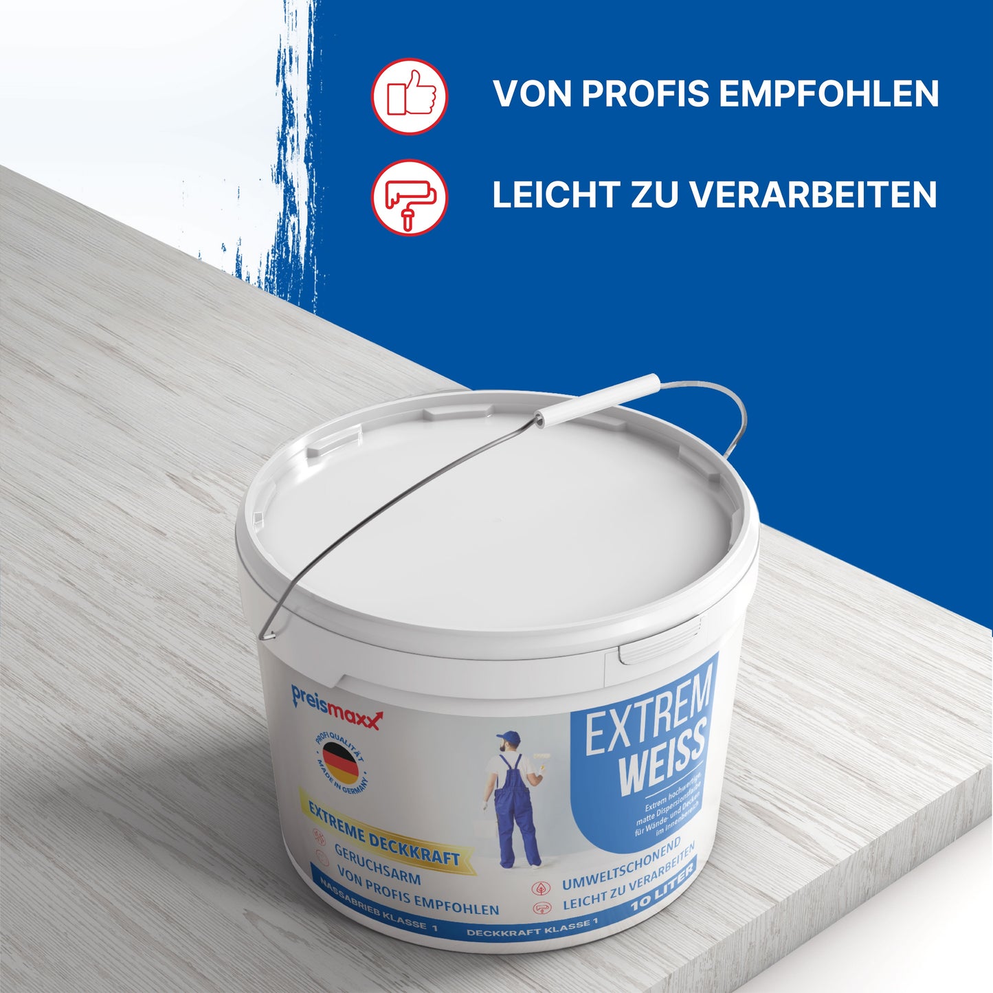 ExtremWeiß Wandfarbe weiß 10l