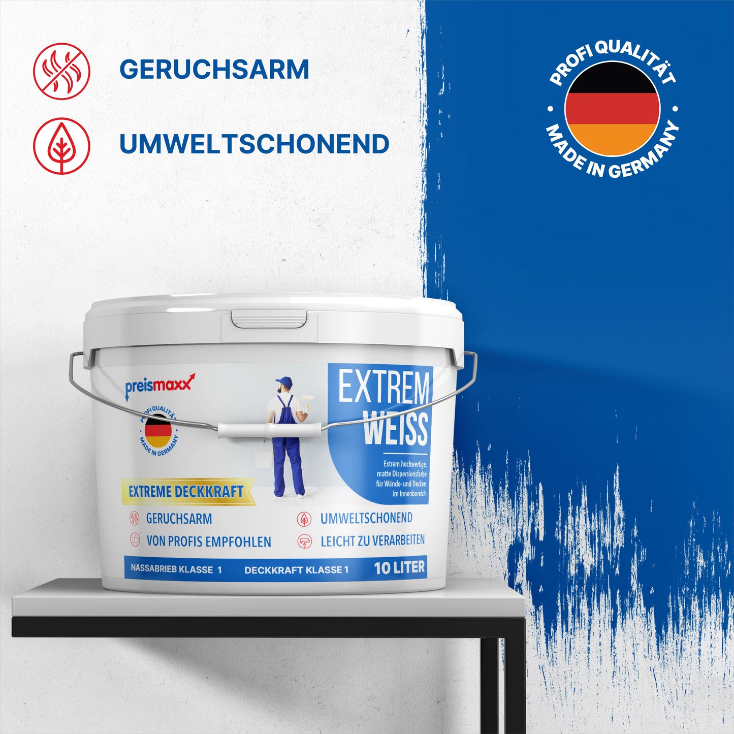 ExtremWeiß Wandfarbe weiß 10l