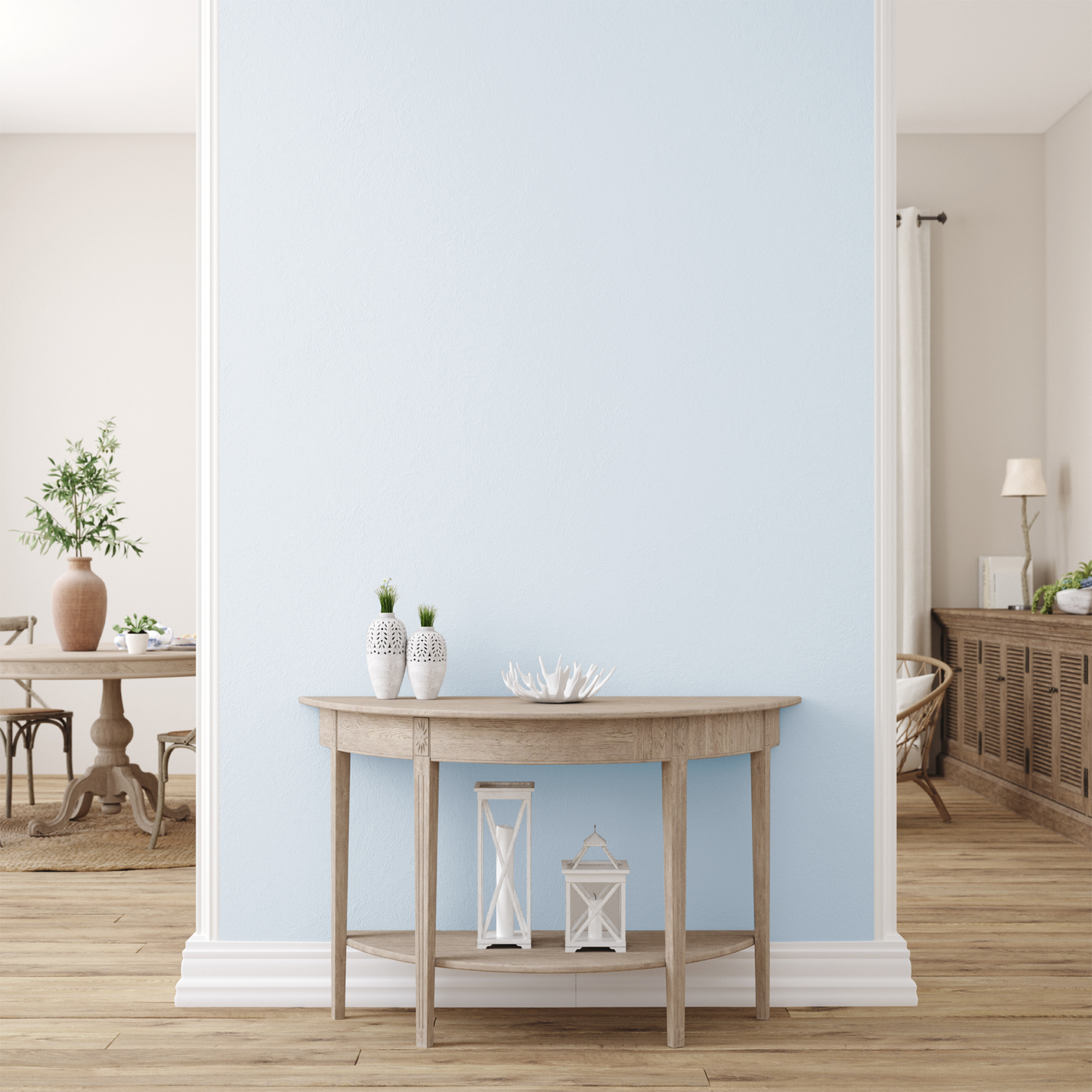 Wandfarbe Profiweiß Blau Alpine-blue Alpinblau