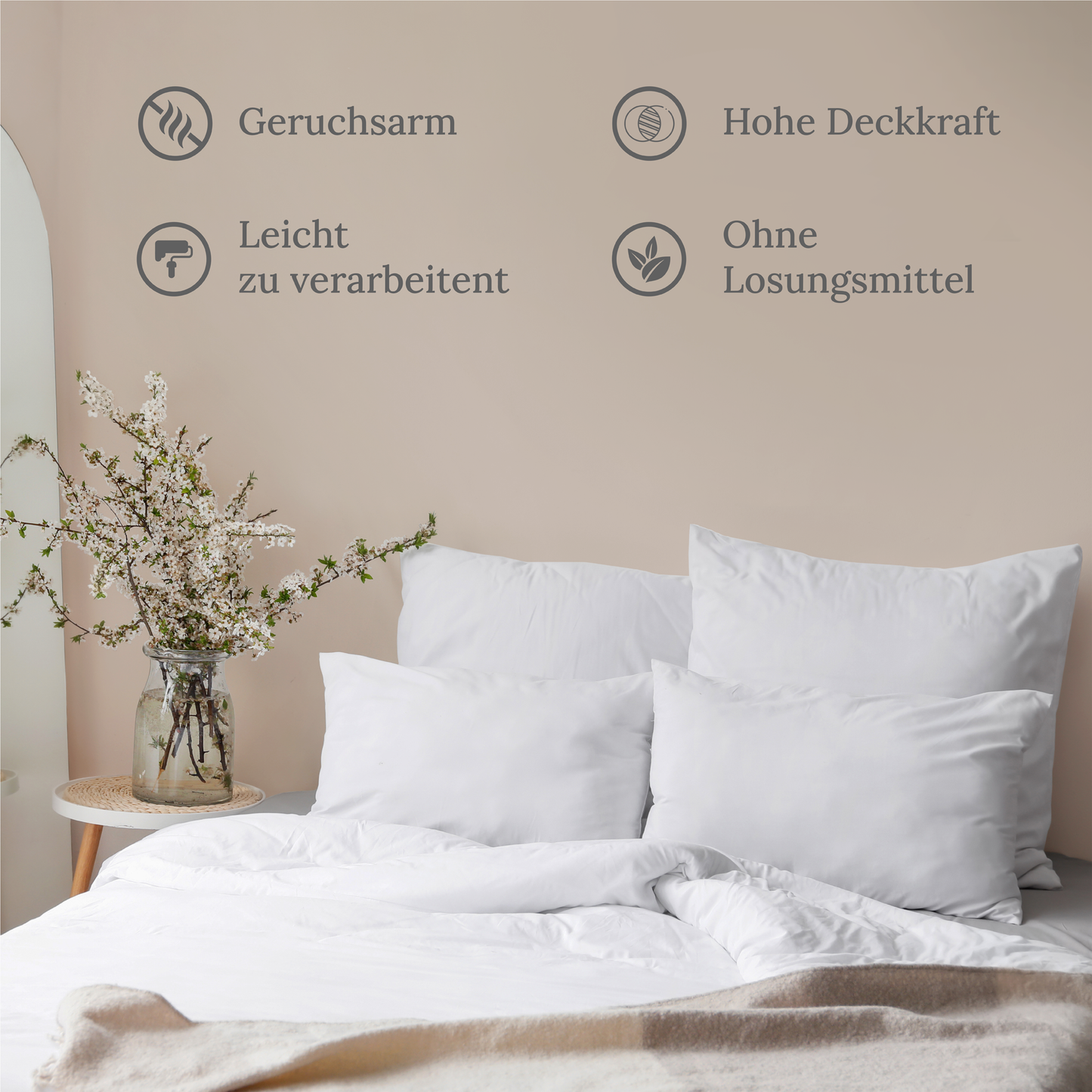 Wandfarbe Profiweiß Braun cappuccino