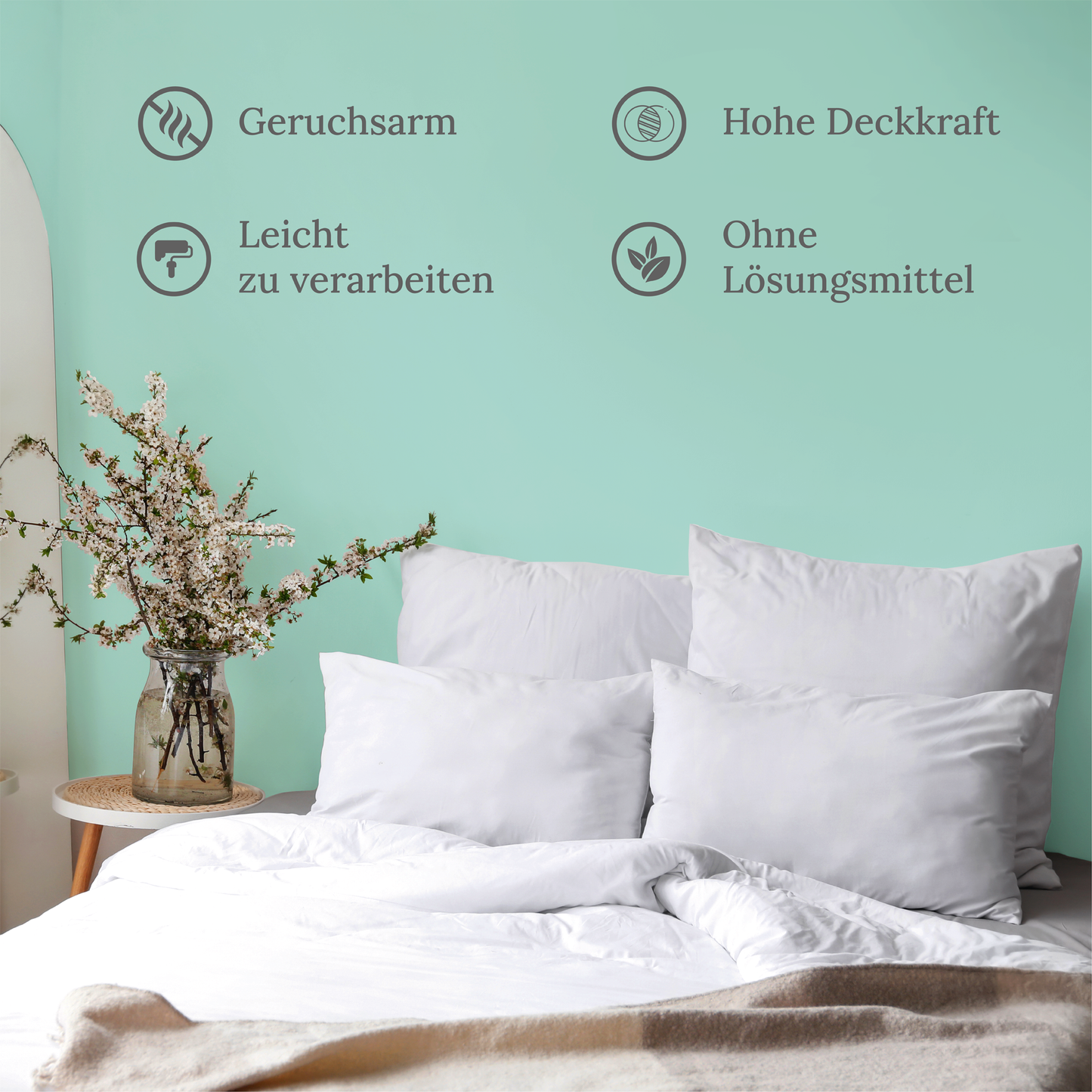Wandfarbe Profiweiß Grün Mint-green Minzgrün