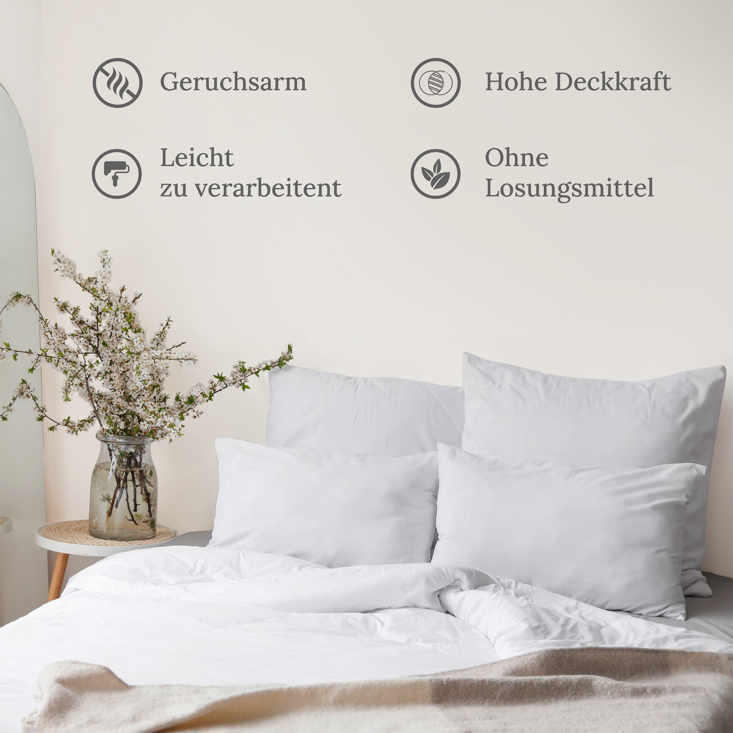 Wandfarbe Profiweiß Grau greige