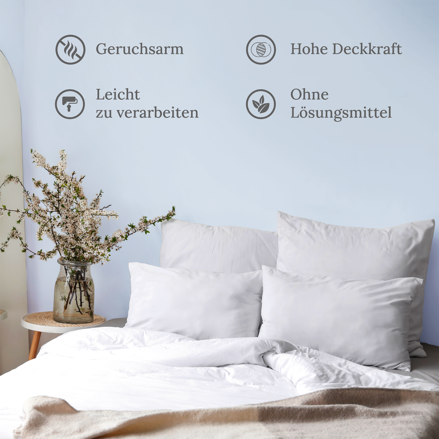 Wandfarbe Profiweiß Blau Alpine-blue Alpinblau