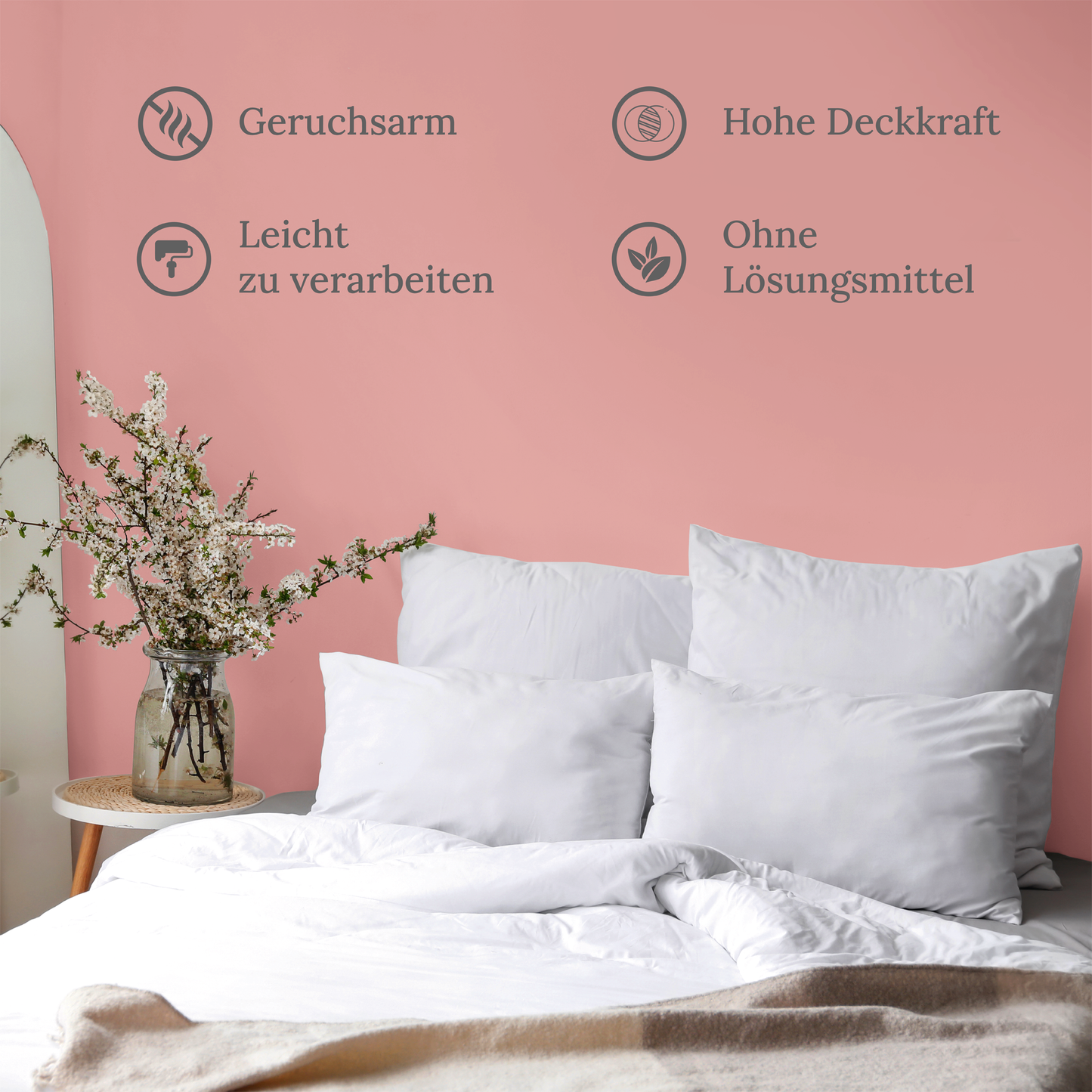 Wandfarbe Profiweiß Rot grenadine Granatapfel