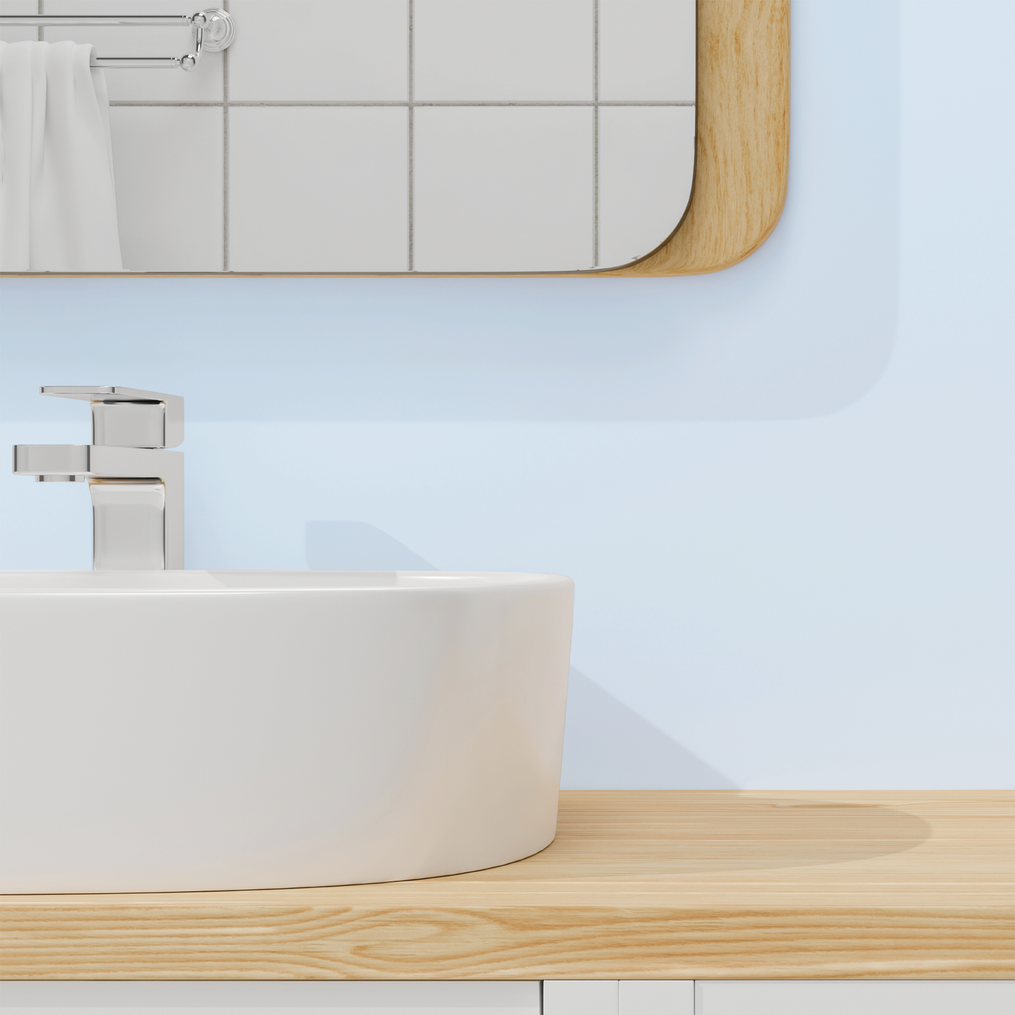 Wandfarbe Profiweiß Blau Alpine-blue Alpinblau