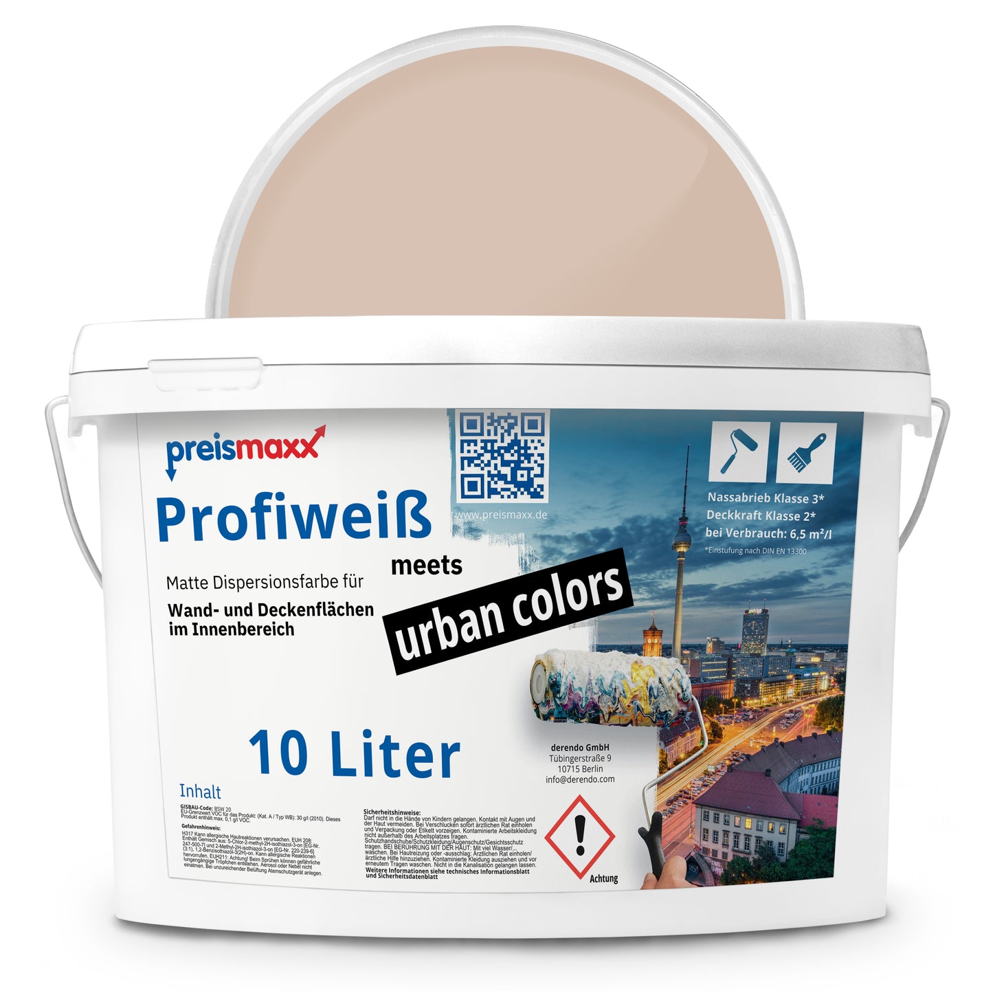 Wandfarbe Profiweiß Braun hazelnut Haselnuss