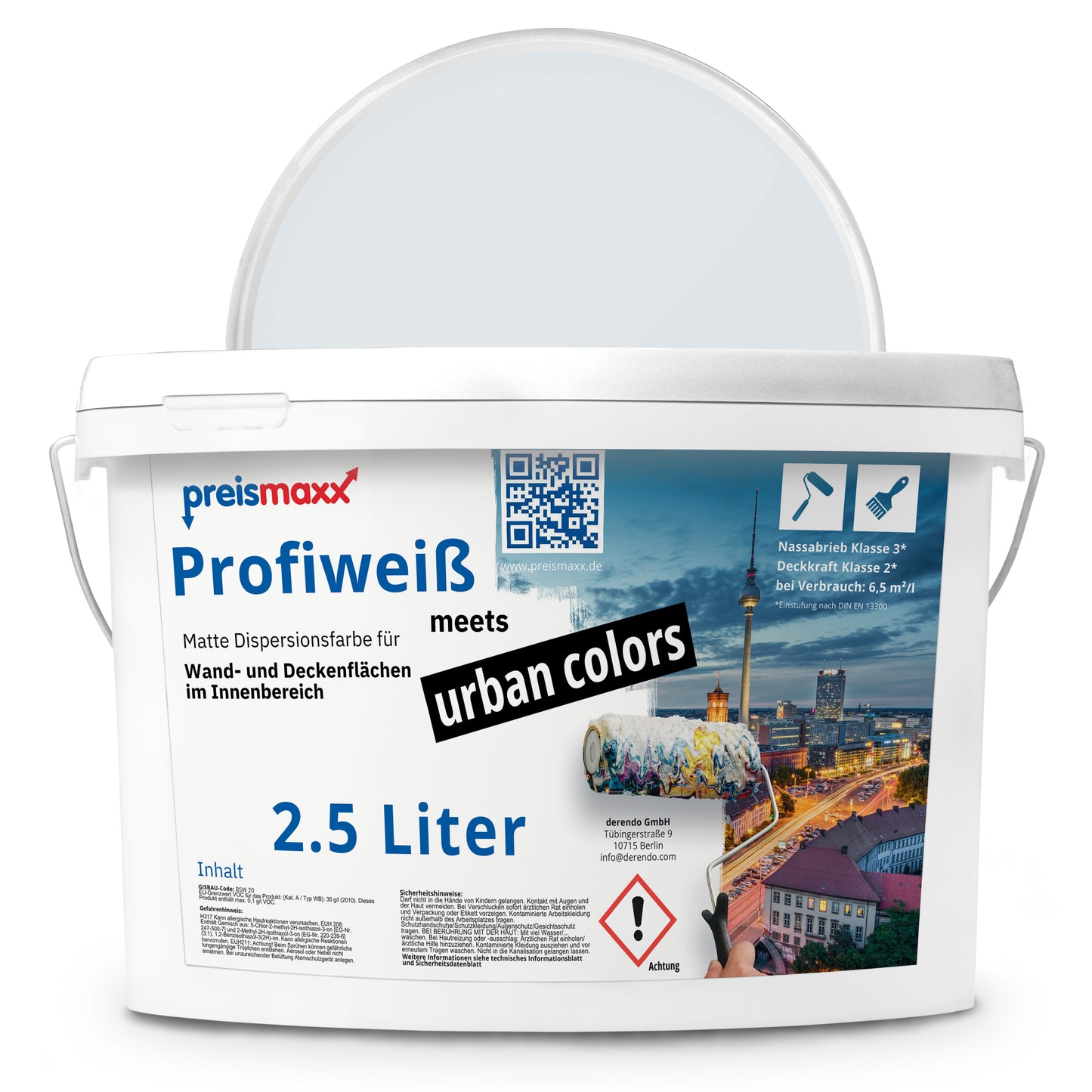 Wandfarbe Profiweiß Grau Ice-purple Eislila