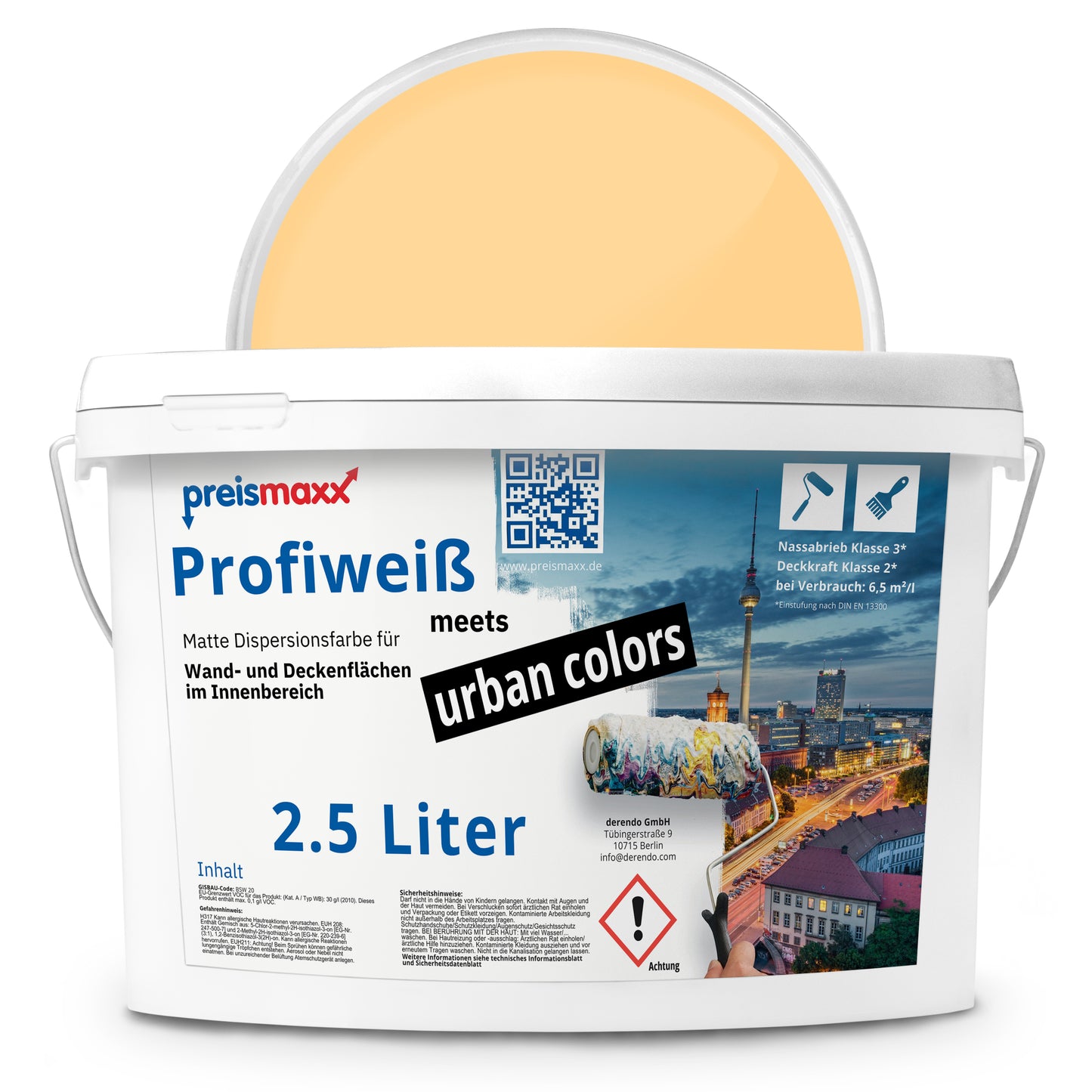 Wandfarbe Profiweiß Orange honey Honiggelb