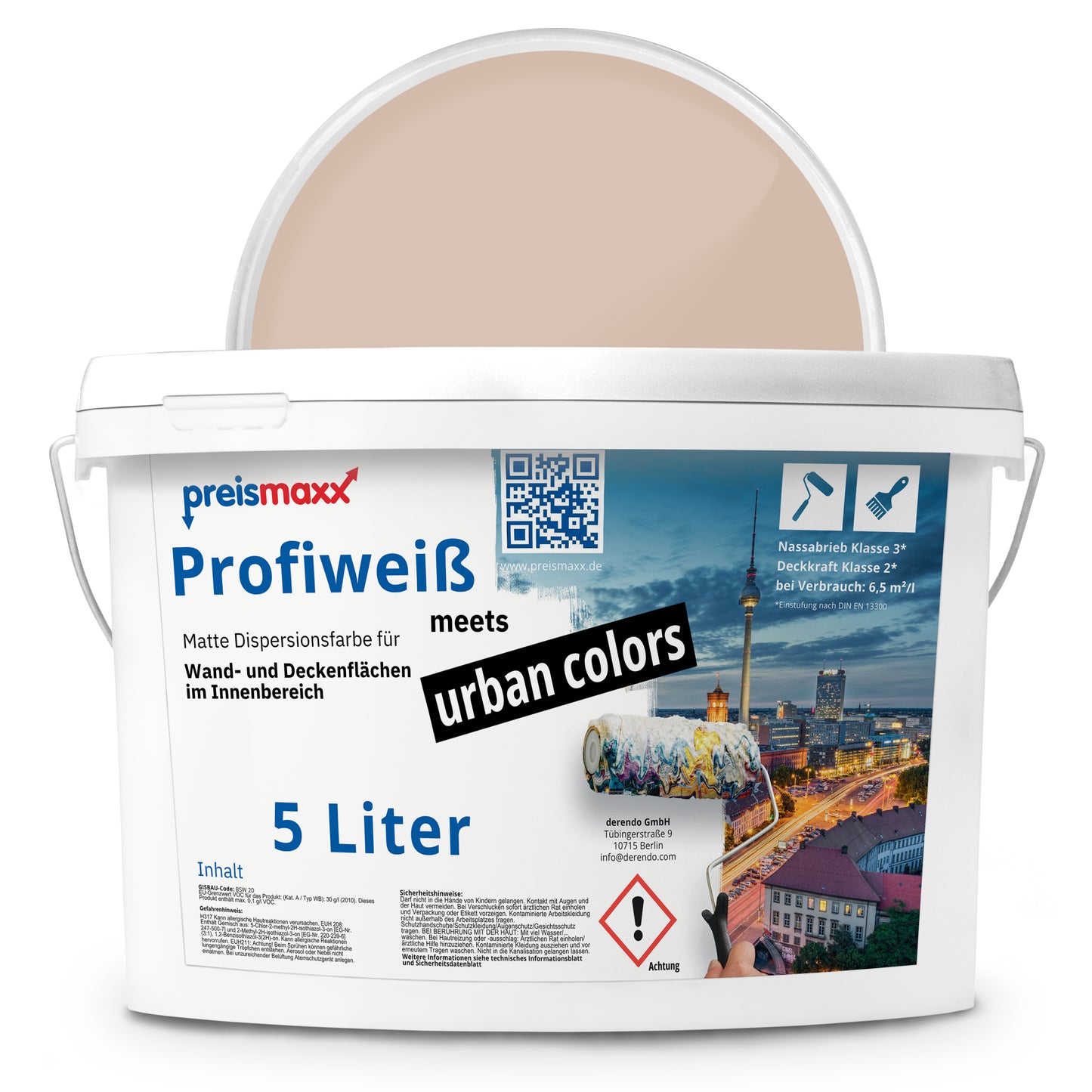 Wandfarbe Profiweiß Braun hazelnut Haselnuss
