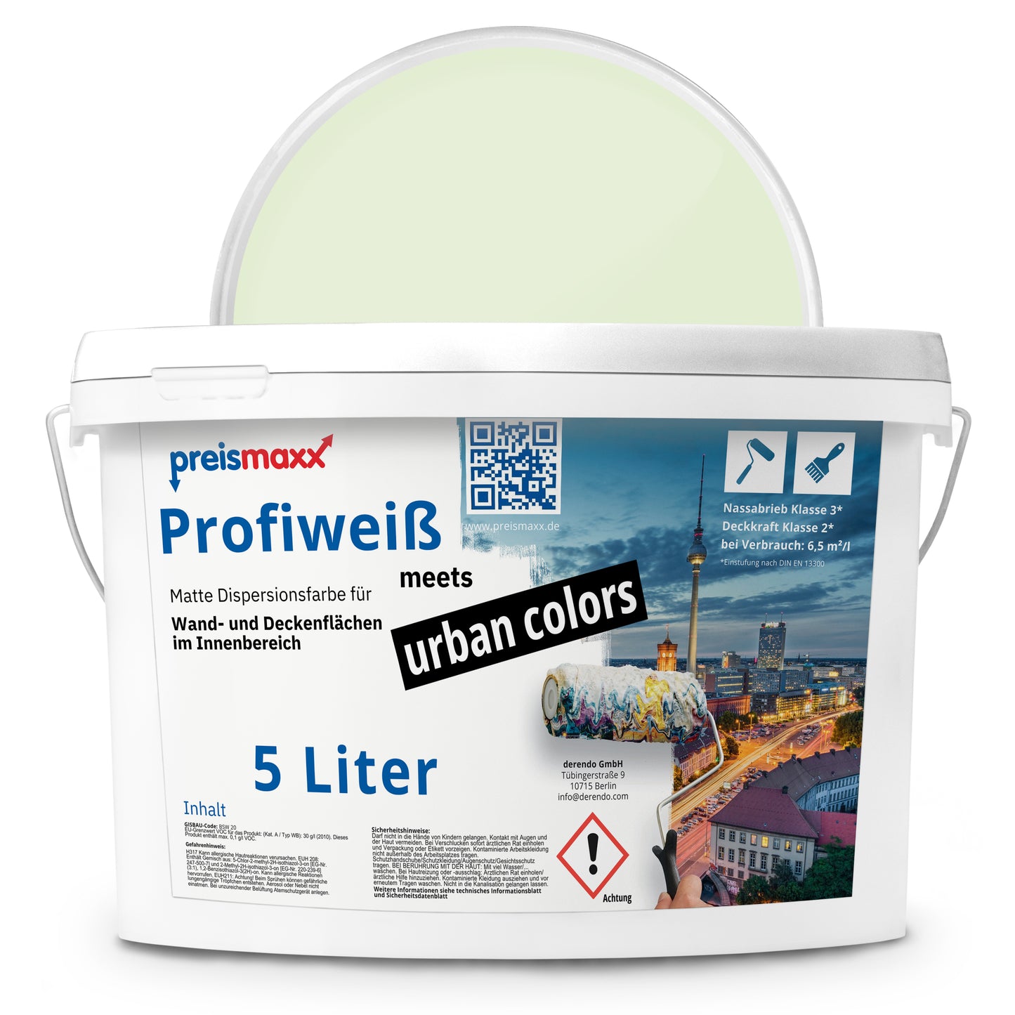 Wandfarbe Profiweiß Grün Pastel-green Pastellgrün