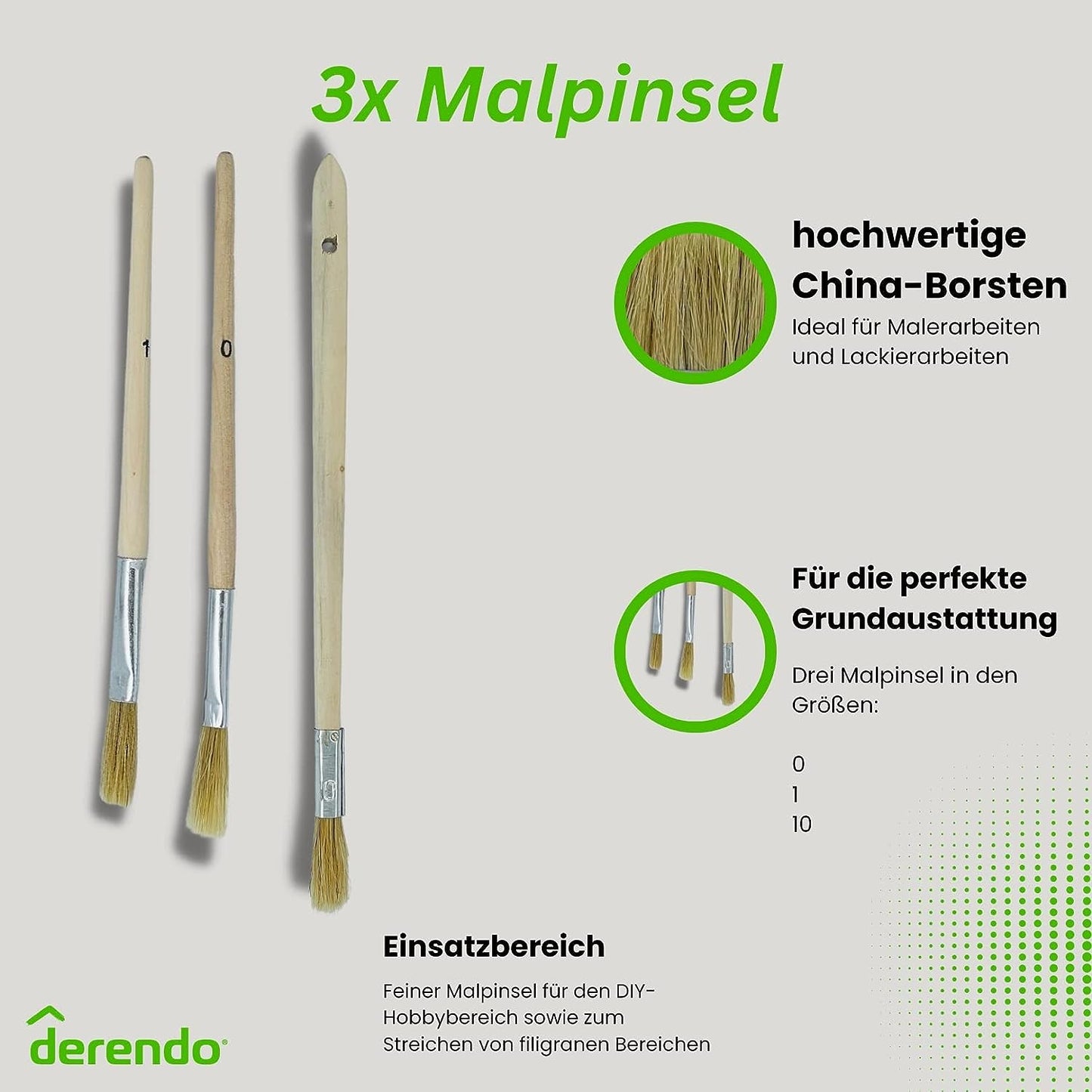 10-teiliges Pinsel Set