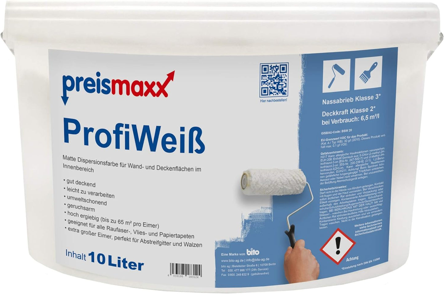 Preismaxx ProfiWeiß Wandfarbe weiß