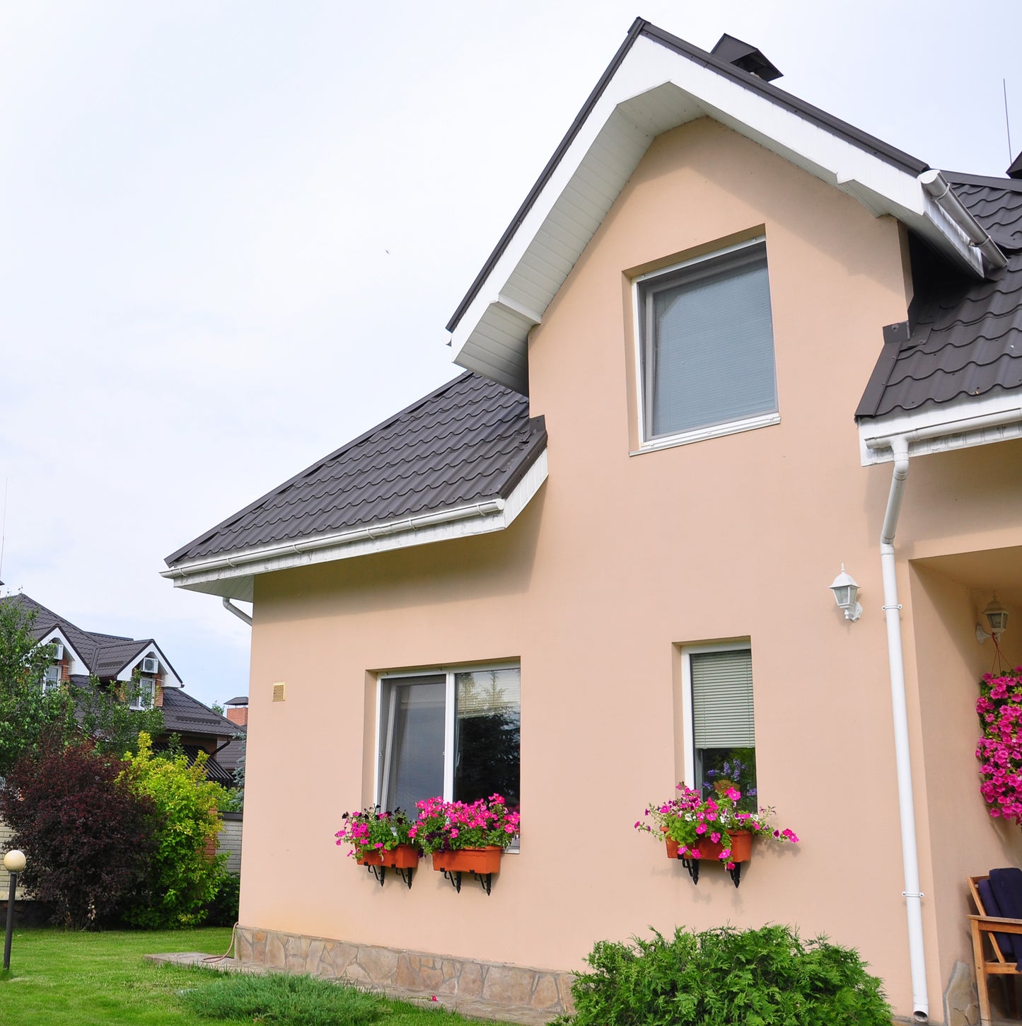 Silikonharz Fassadenfarbe, Rosé Rosa, rose - Abperleffekt