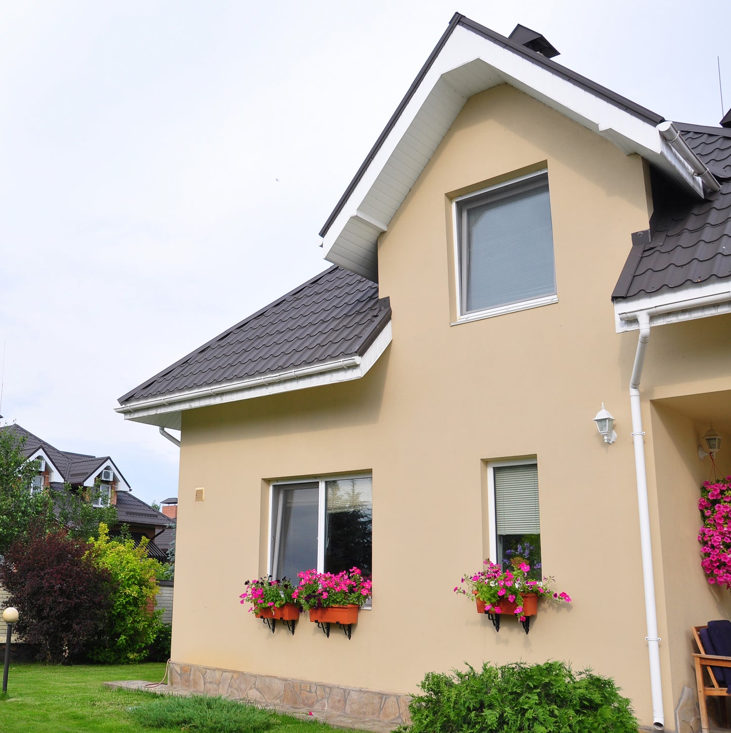 Silikonharz Fassadenfarbe, Ahornholz Beige, maple wood - Abperleffekt