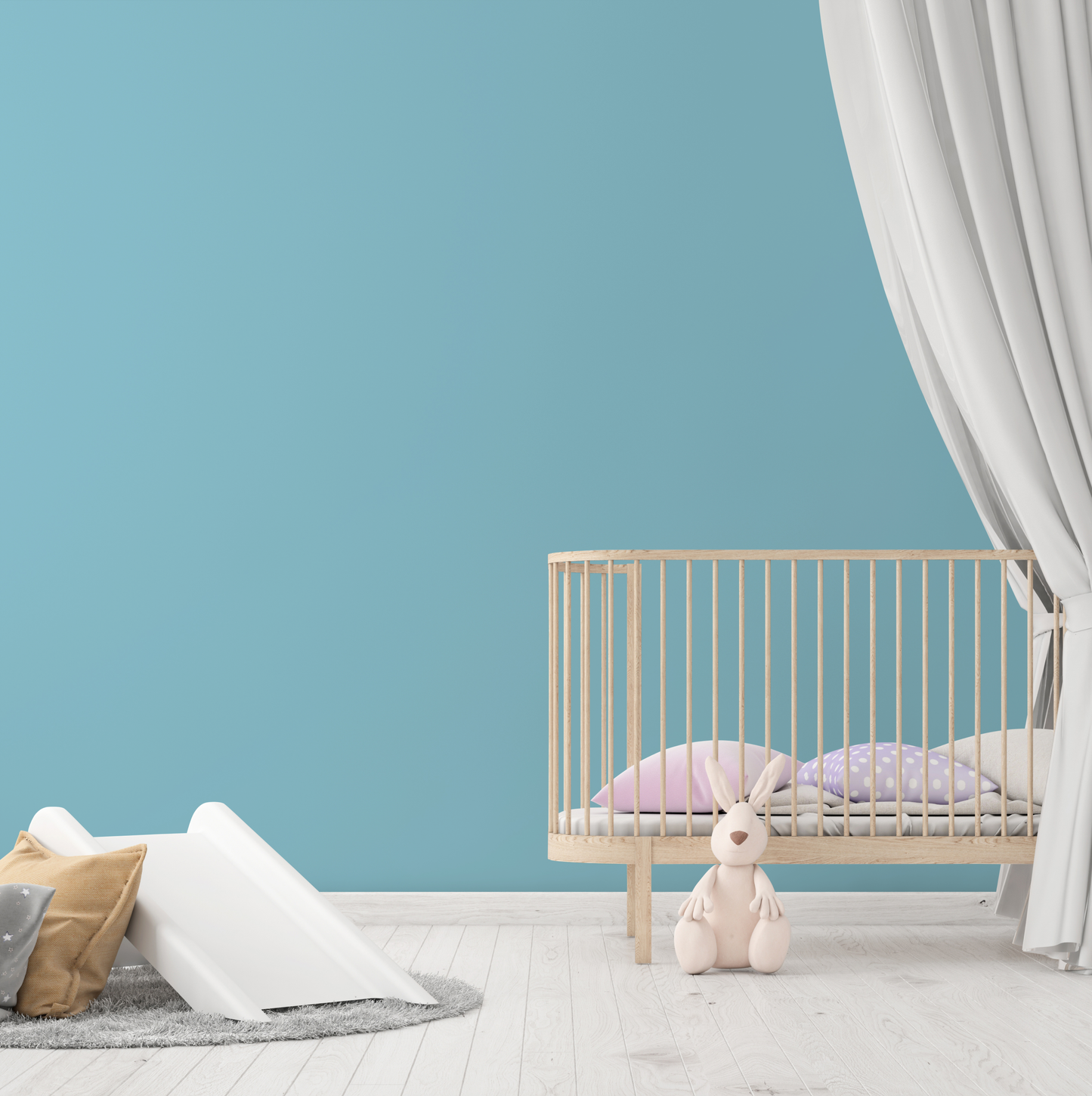 Wandfarbe Profiweiß Blau Caribbean-blue Karibikblau