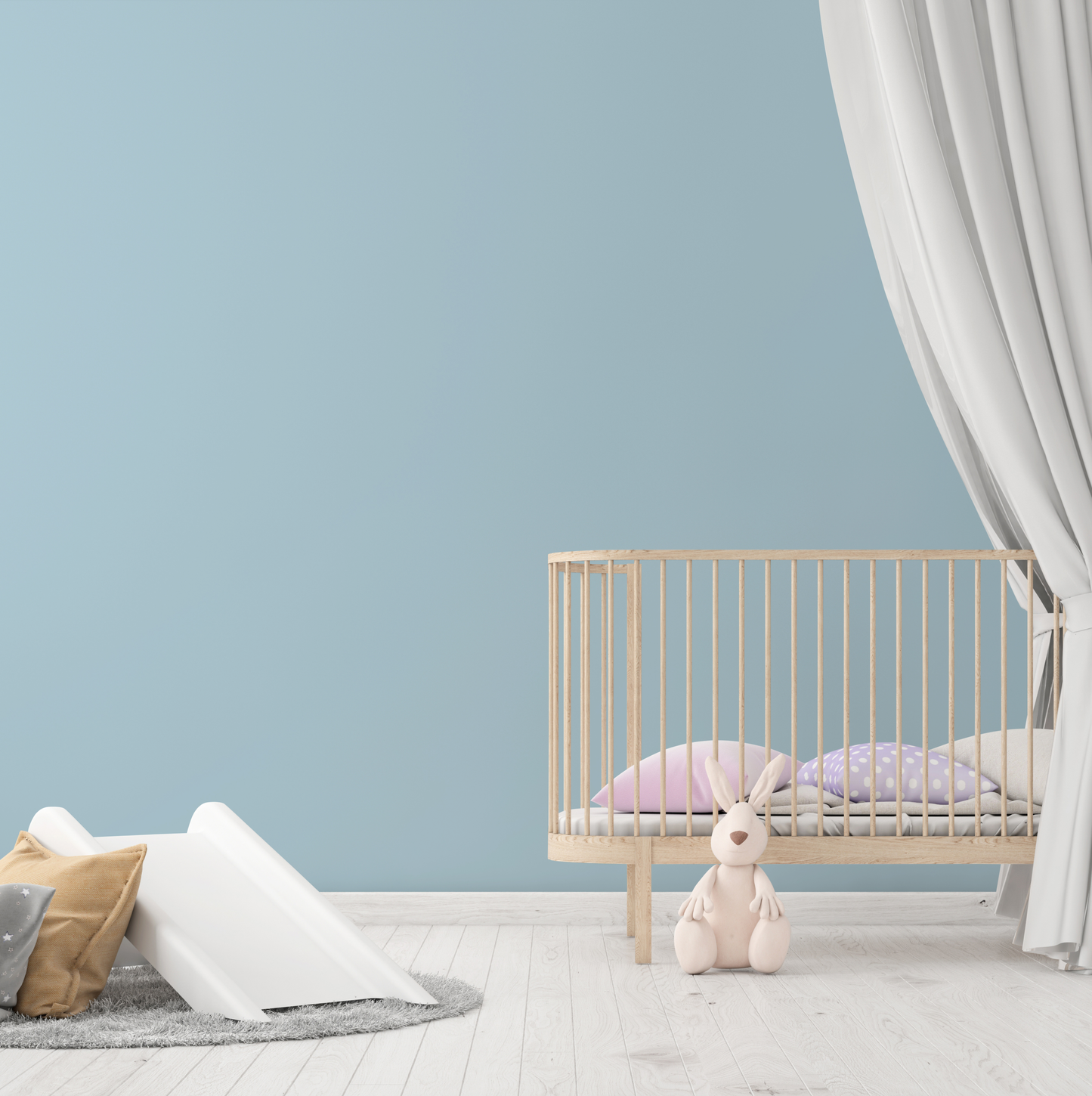 Wandfarbe Profiweiß Blau Mist-blue Nebelblau