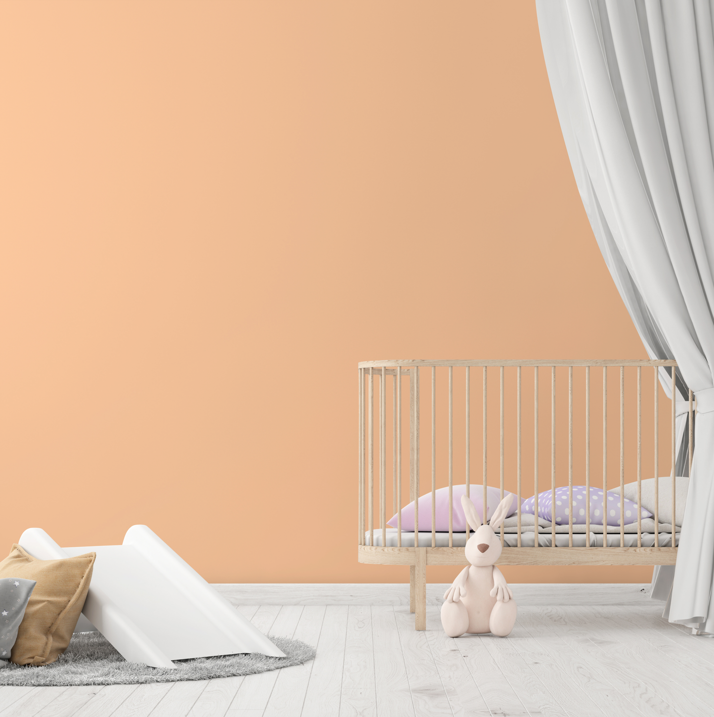 Wandfarbe Profiweiß Orange peach Pfirsich