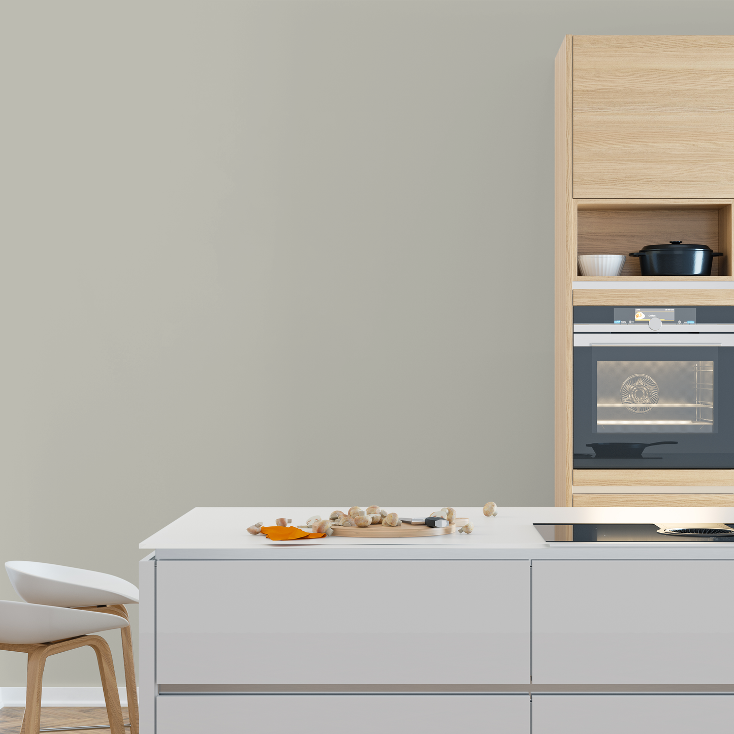 Wandfarbe Profiweiß Grün Brown-green Braungrün