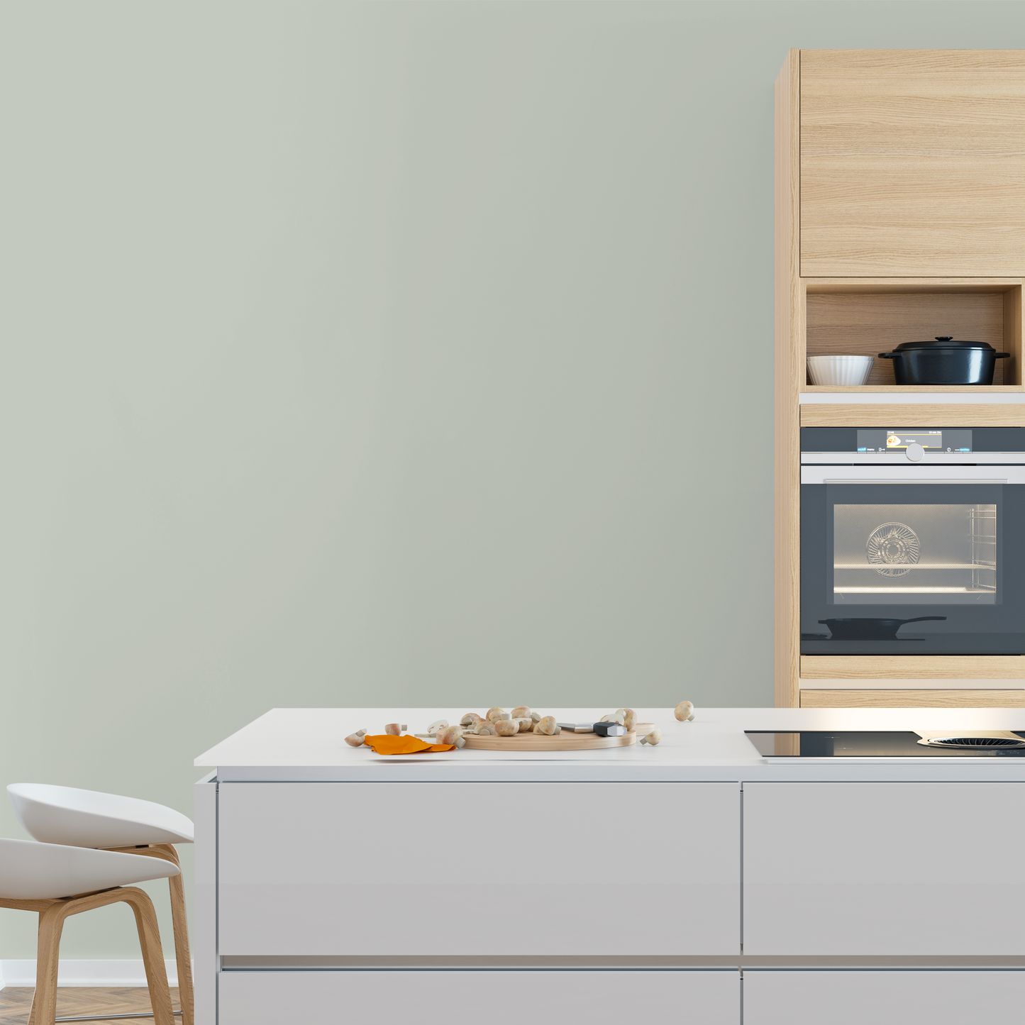 Wandfarbe Profiweiß Grün Caper-green Kaperngrün