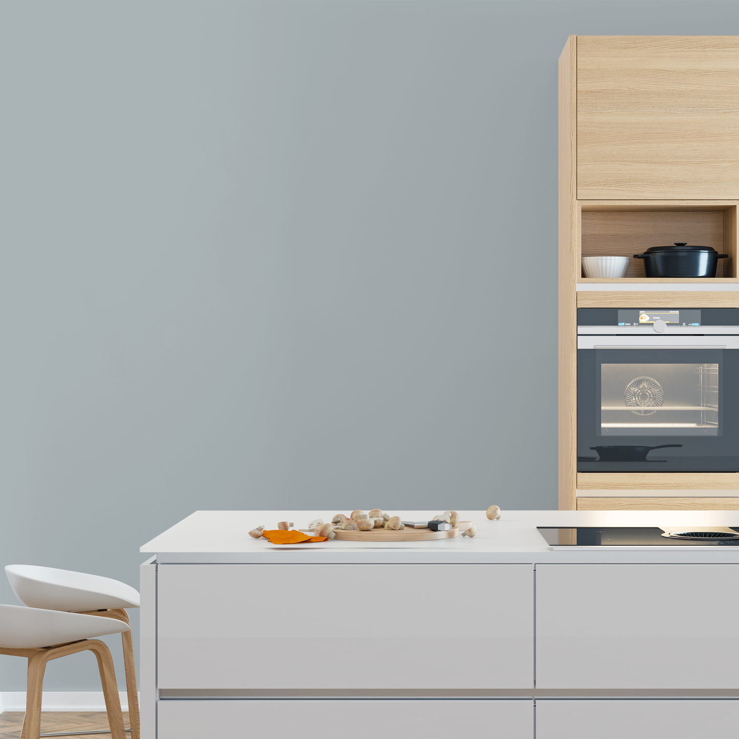 Wandfarbe Profiweiß Grau Conrete-grey Betongrau
