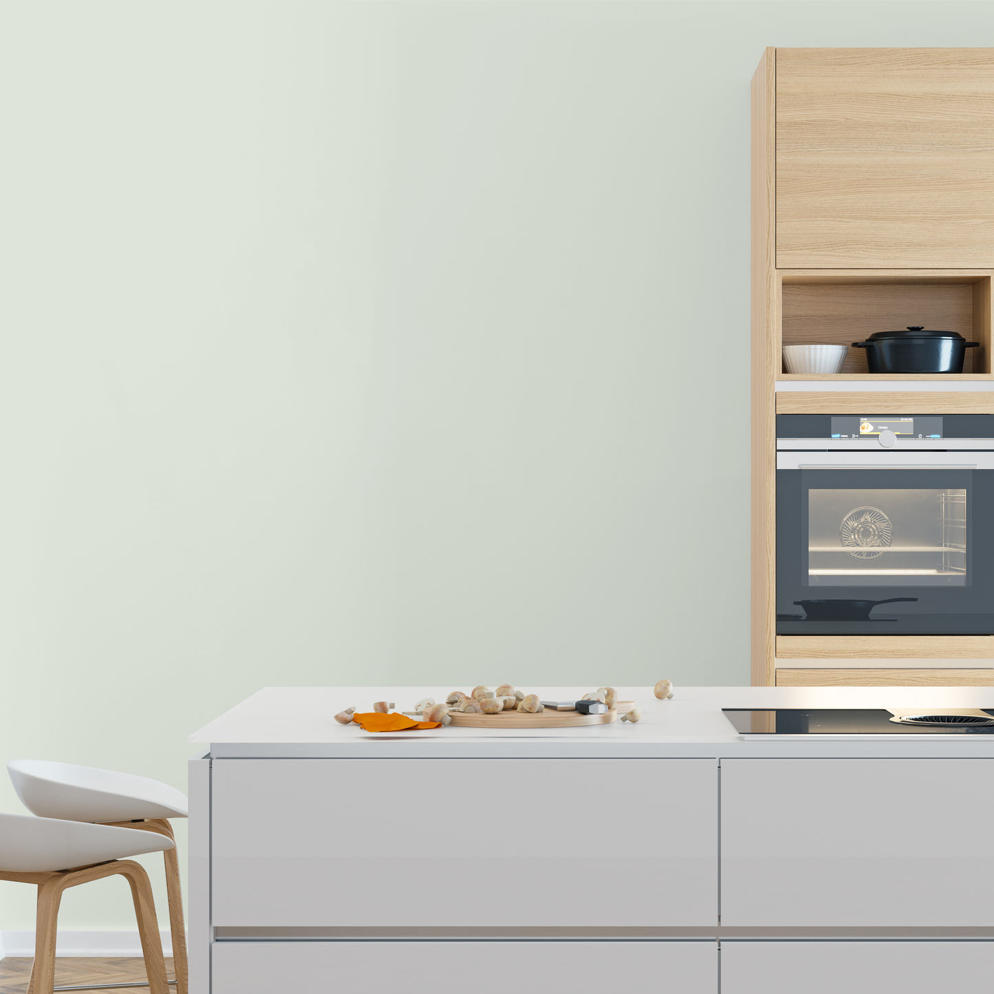 Wandfarbe Profiweiß Grün Green-grey Grüngrau