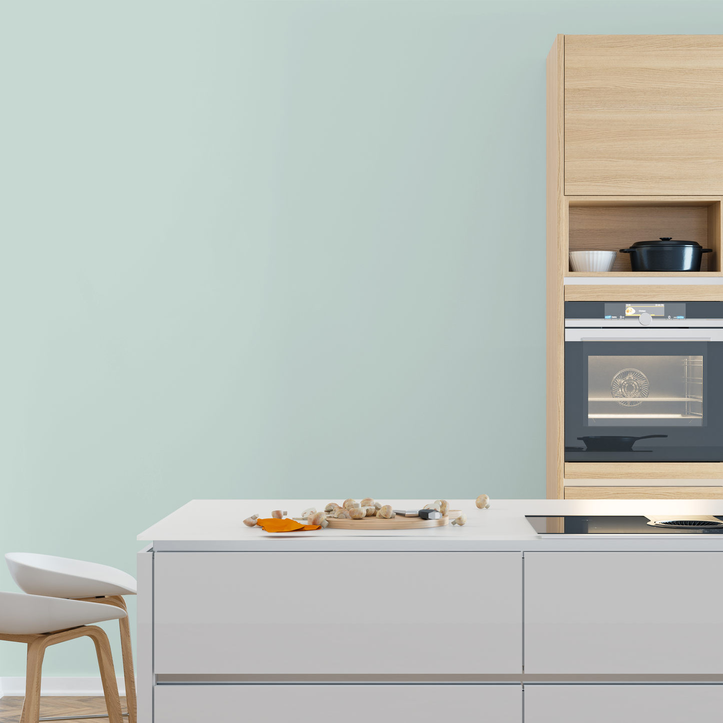 Wandfarbe Profiweiß Grün Lake-green Seegrün