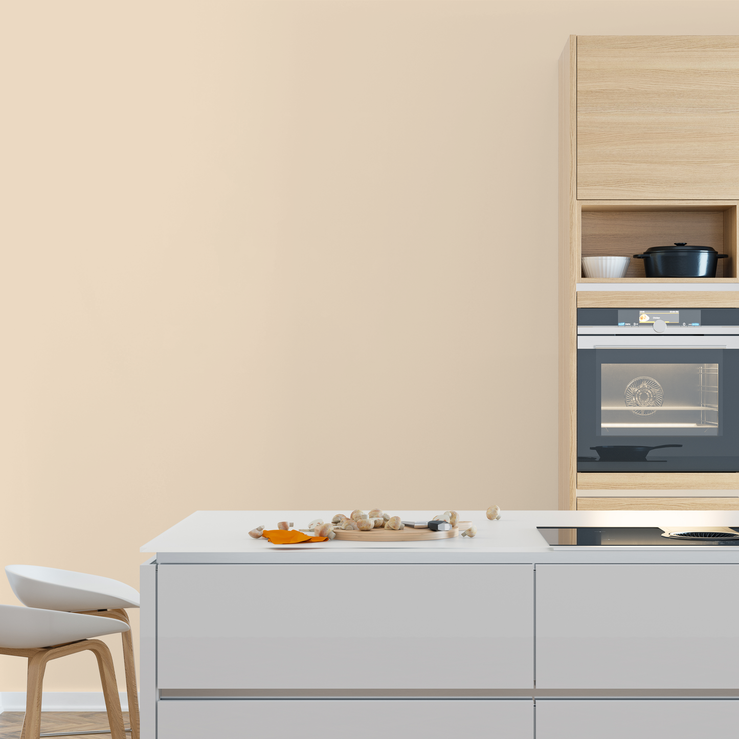 Wandfarbe Profiweiß Beige Maple-wood Ahornholz