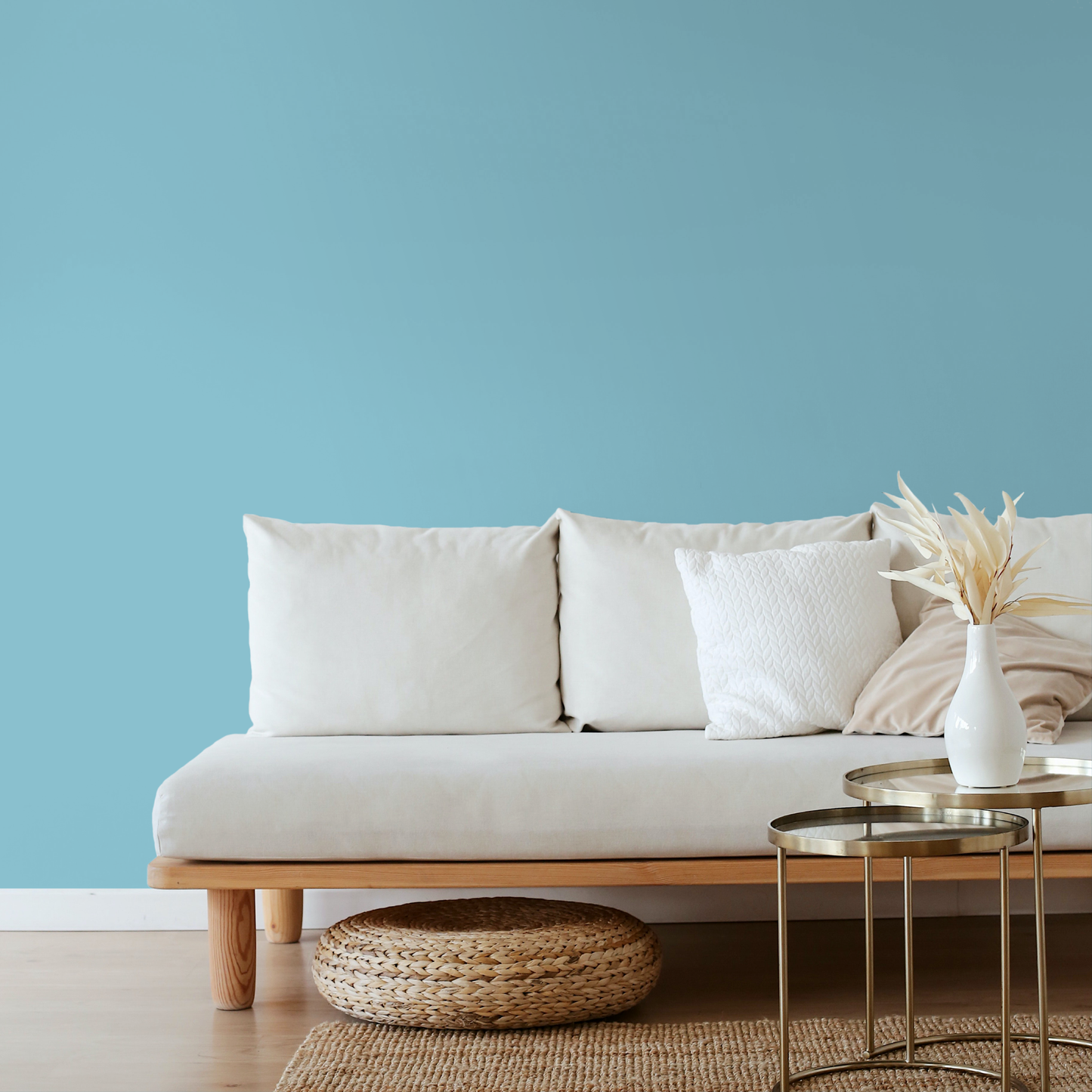 Wandfarbe Profiweiß Blau Caribbean-blue Karibikblau