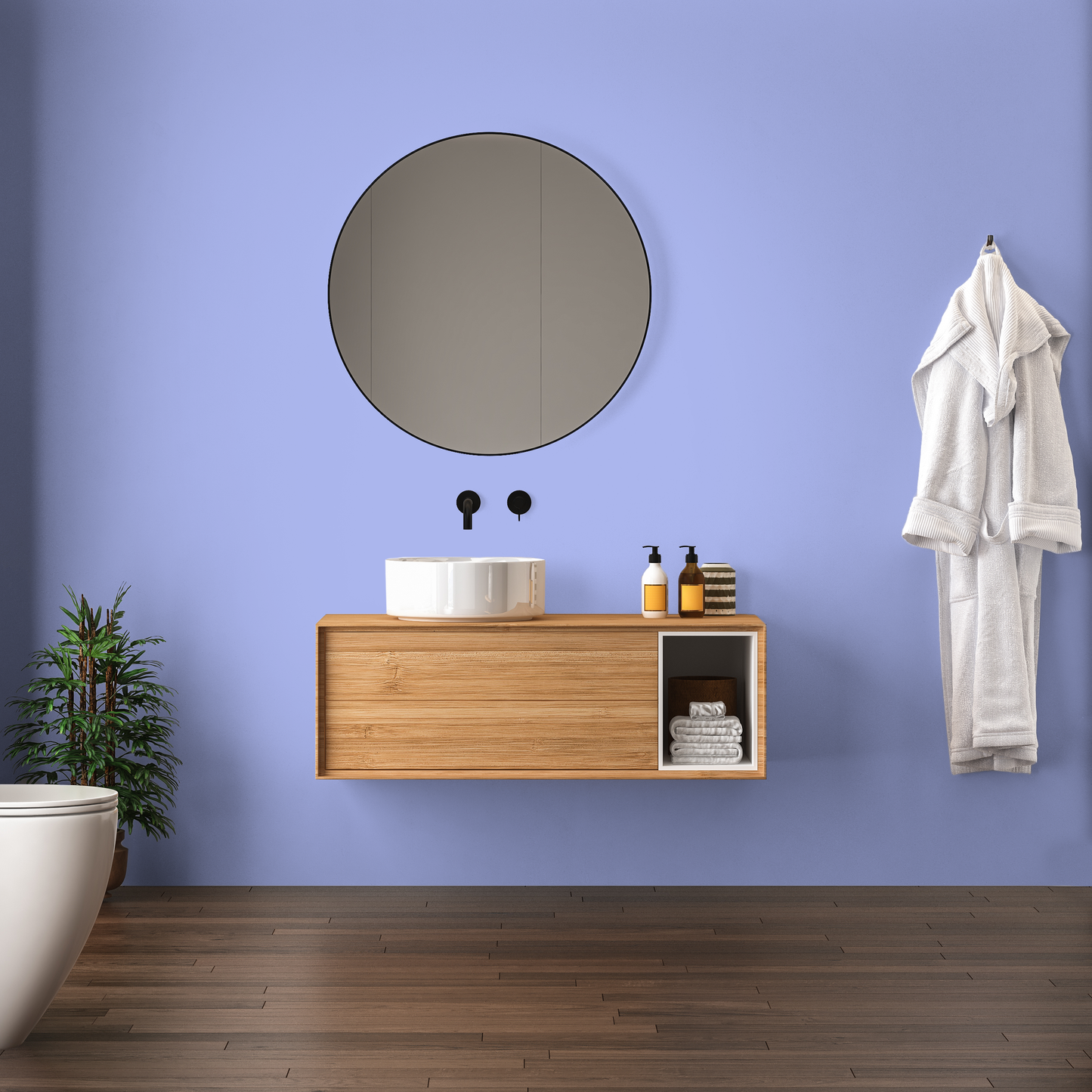 Wandfarbe Profiweiß Lila Blue-purple Blaulila