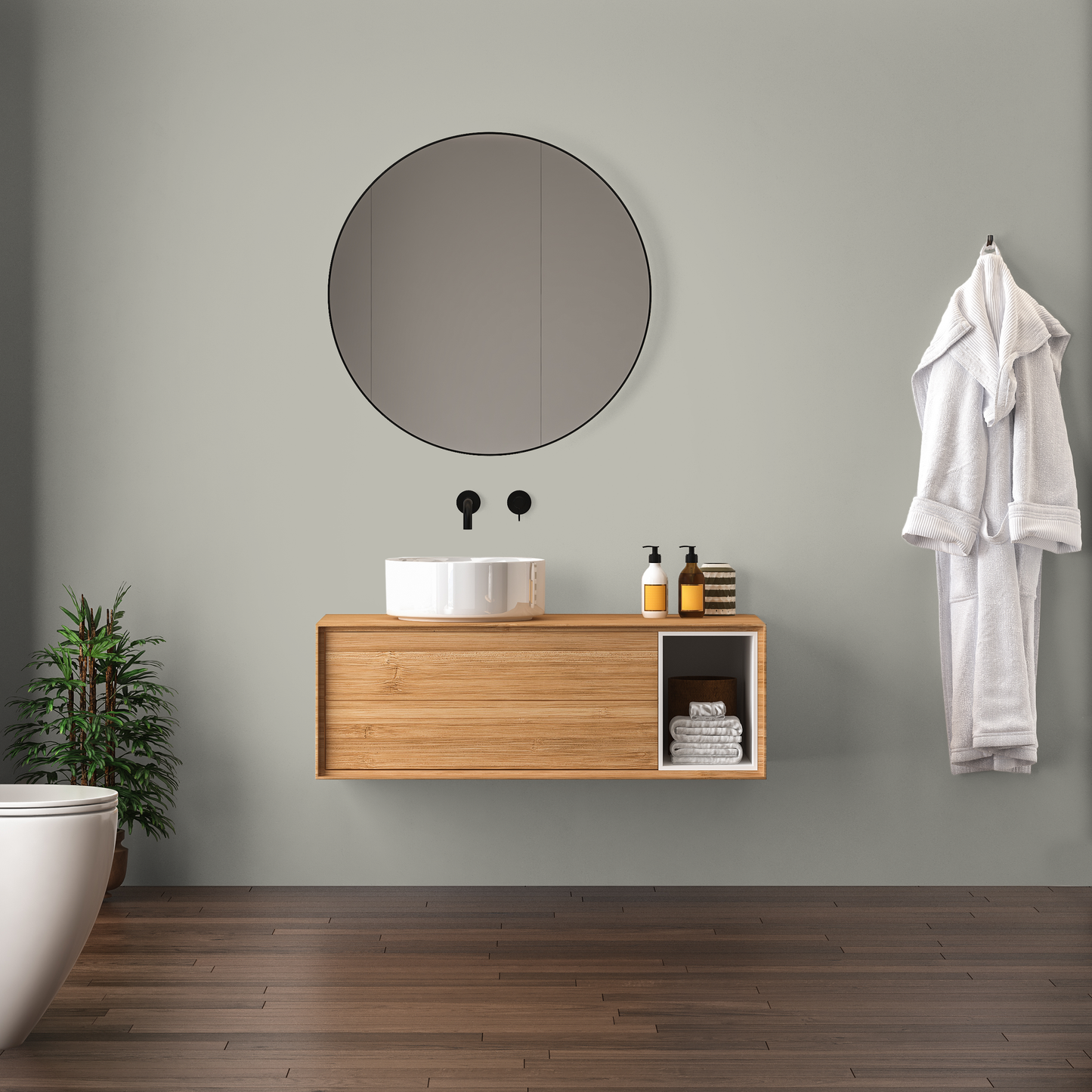 Wandfarbe Profiweiß Grün Brown-green Braungrün