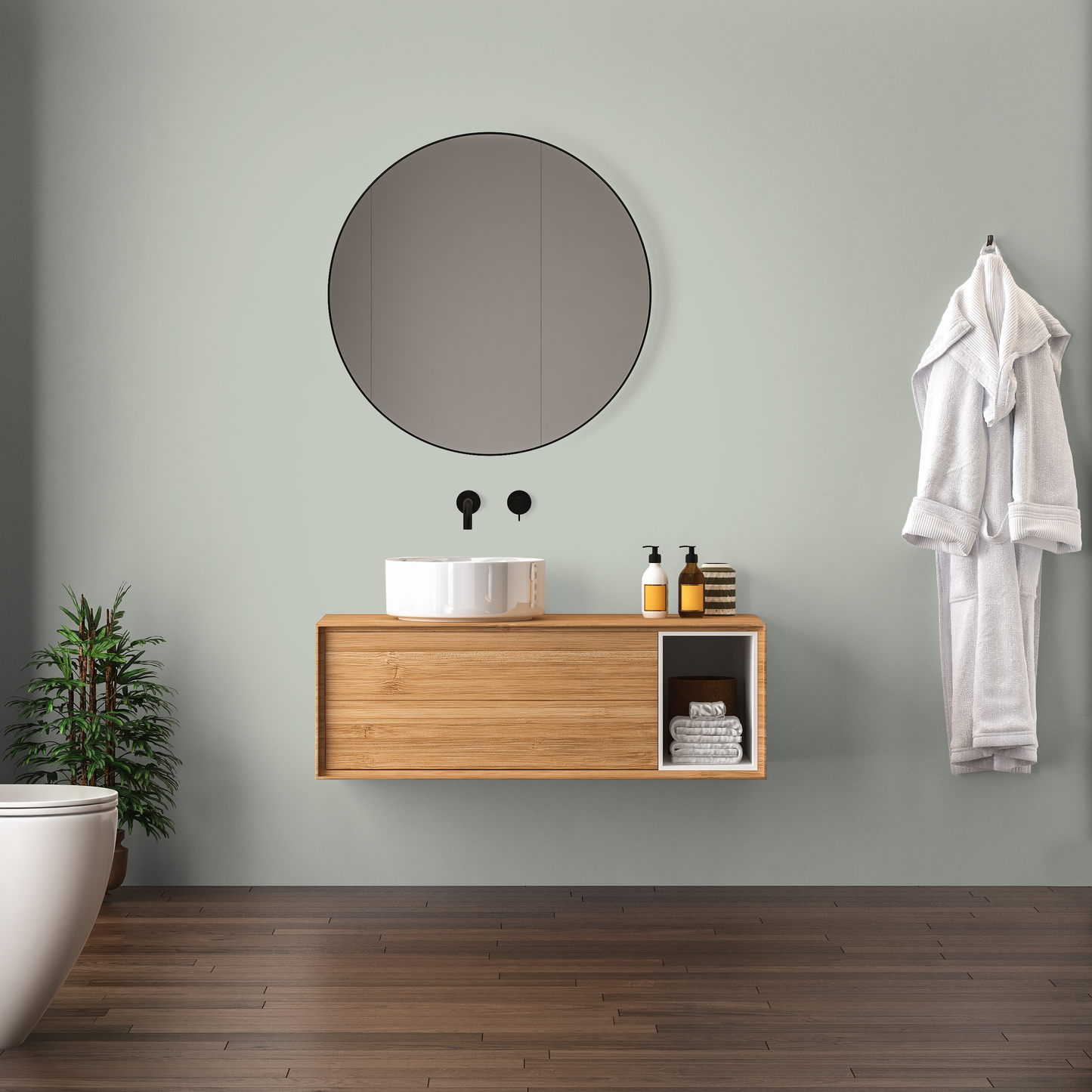 Wandfarbe Profiweiß Grün Caper-green Kaperngrün