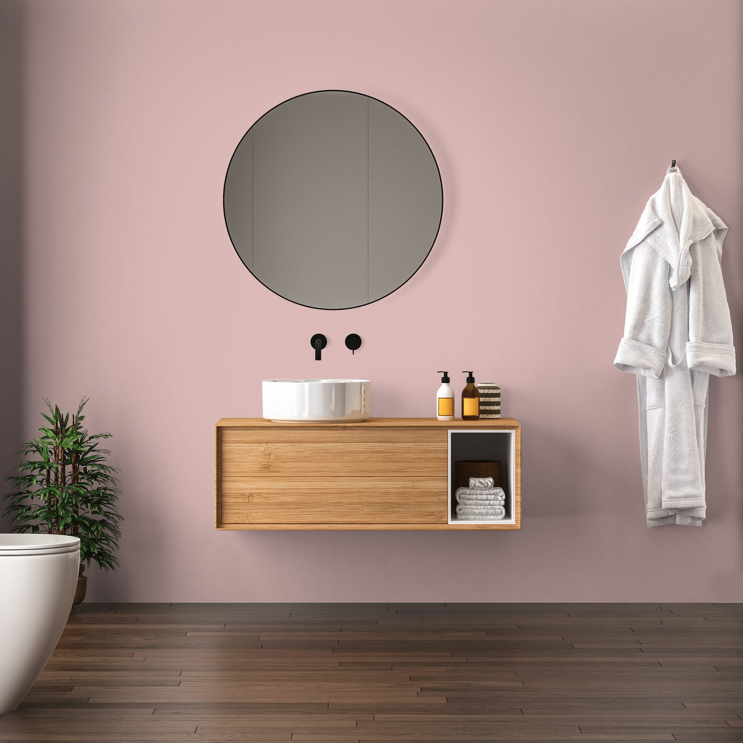 Wandfarbe Profiweiß Pink Pupurit-pink Purpuritrosa