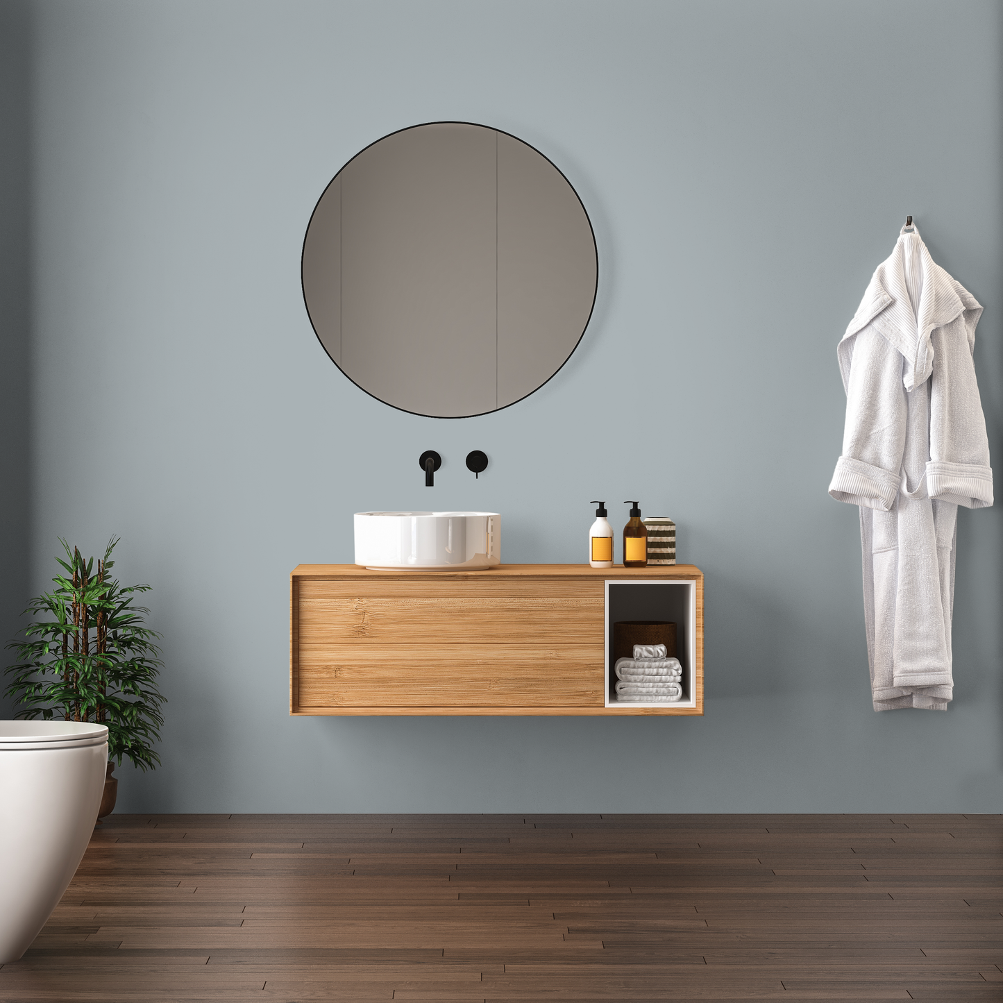 Wandfarbe Profiweiß Grau Conrete-grey Betongrau