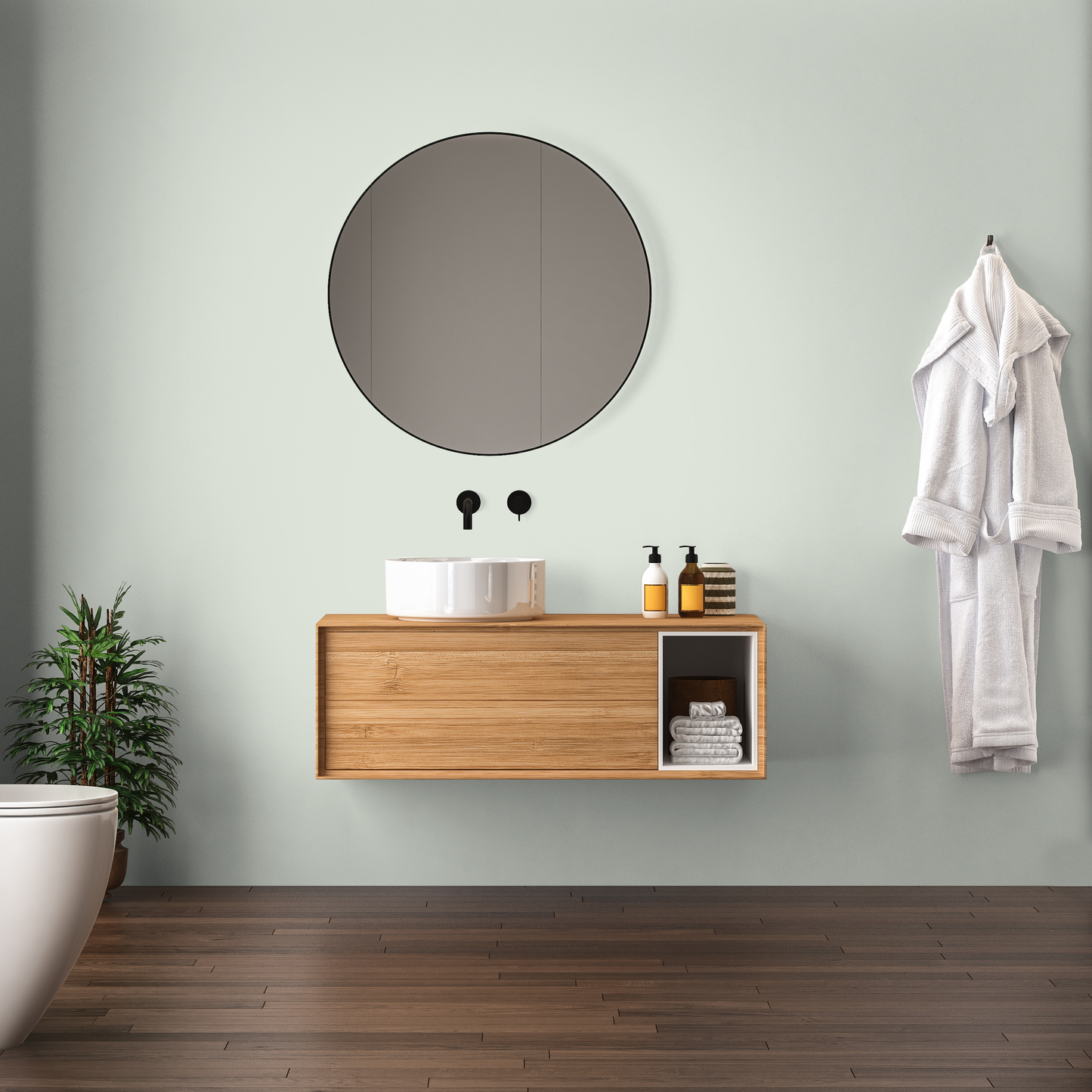 Wandfarbe Profiweiß Grün Green-grey Grüngrau