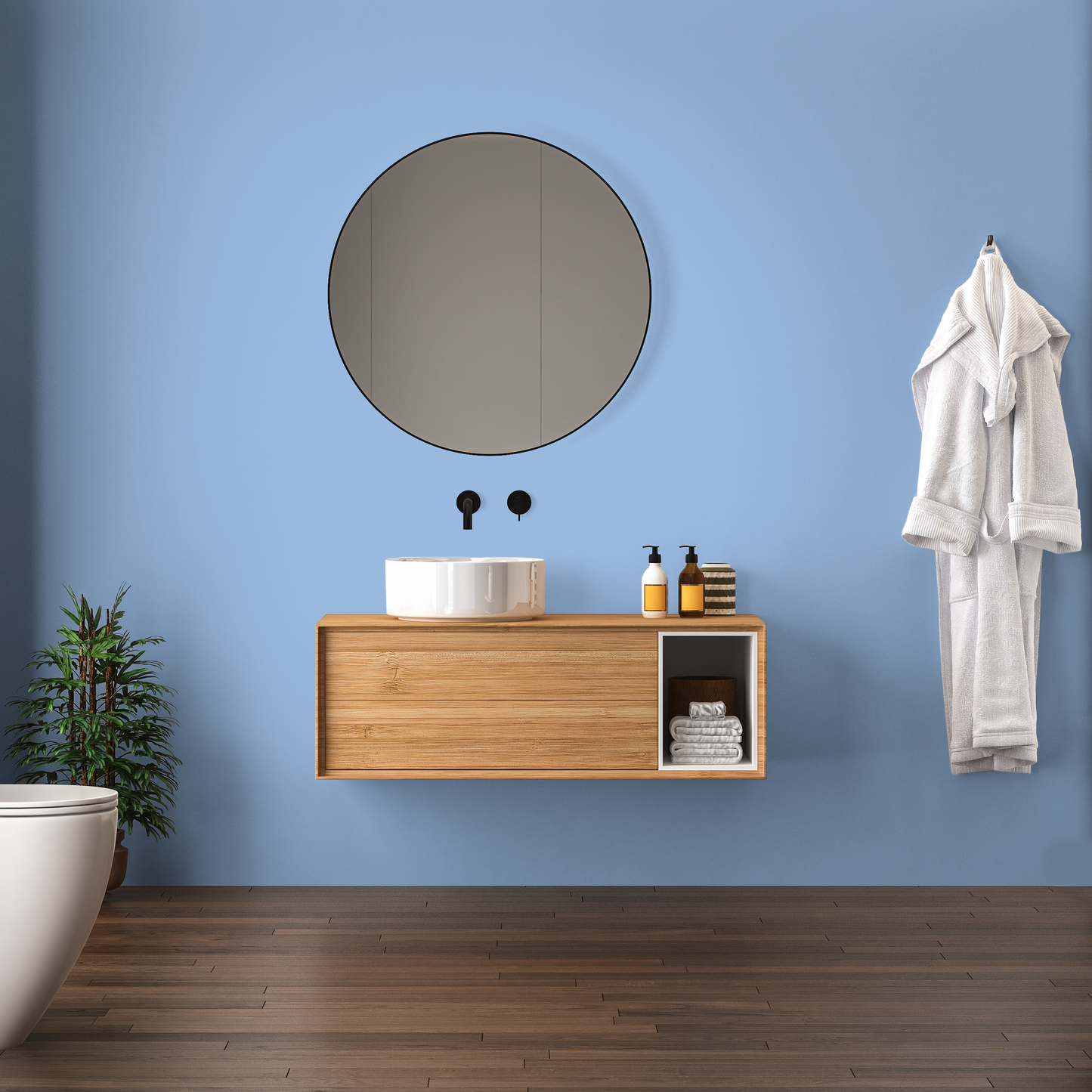 Wandfarbe Profiweiß Blau Maritime-purple Maritimlila