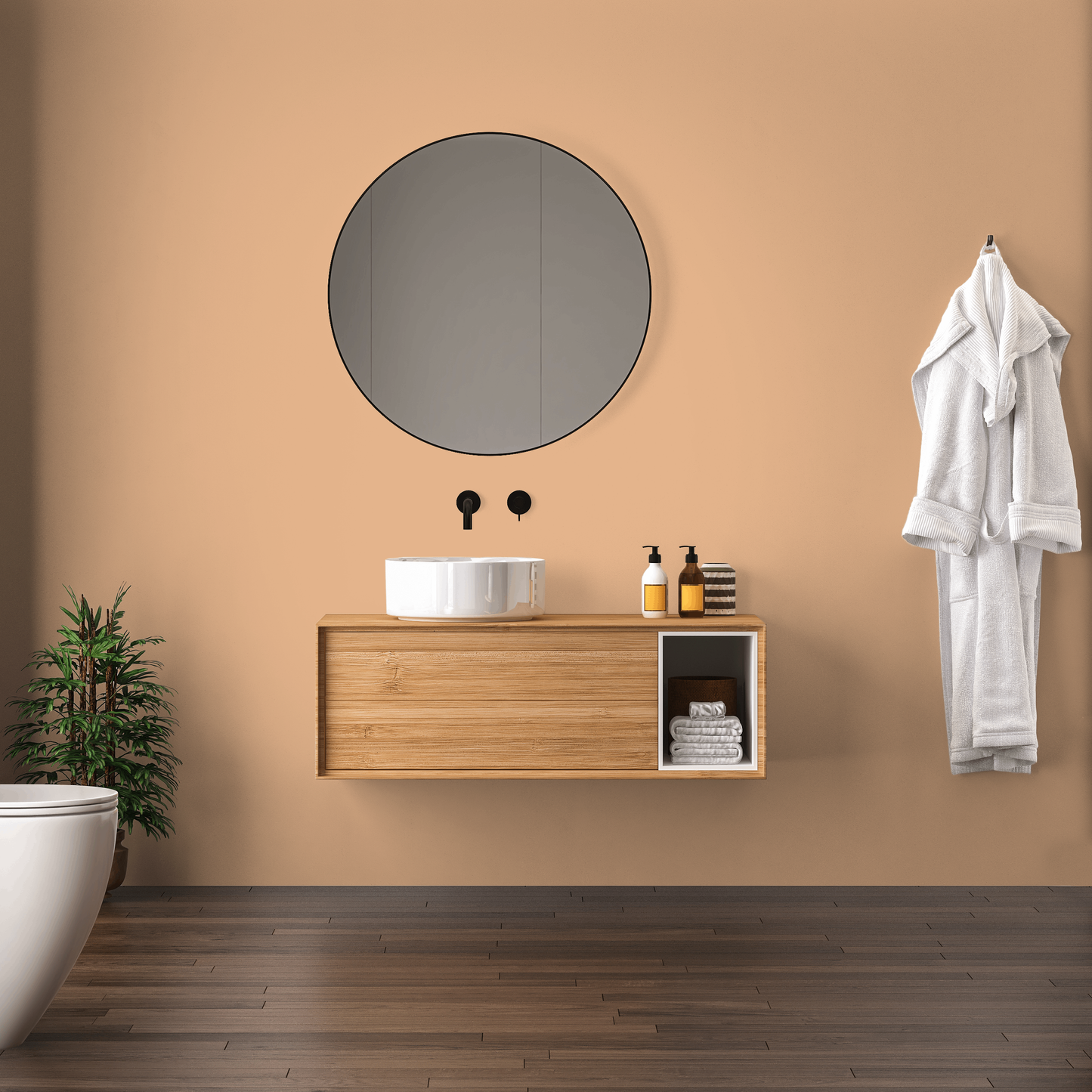Wandfarbe Profiweiß Orange apricot Aprikose
