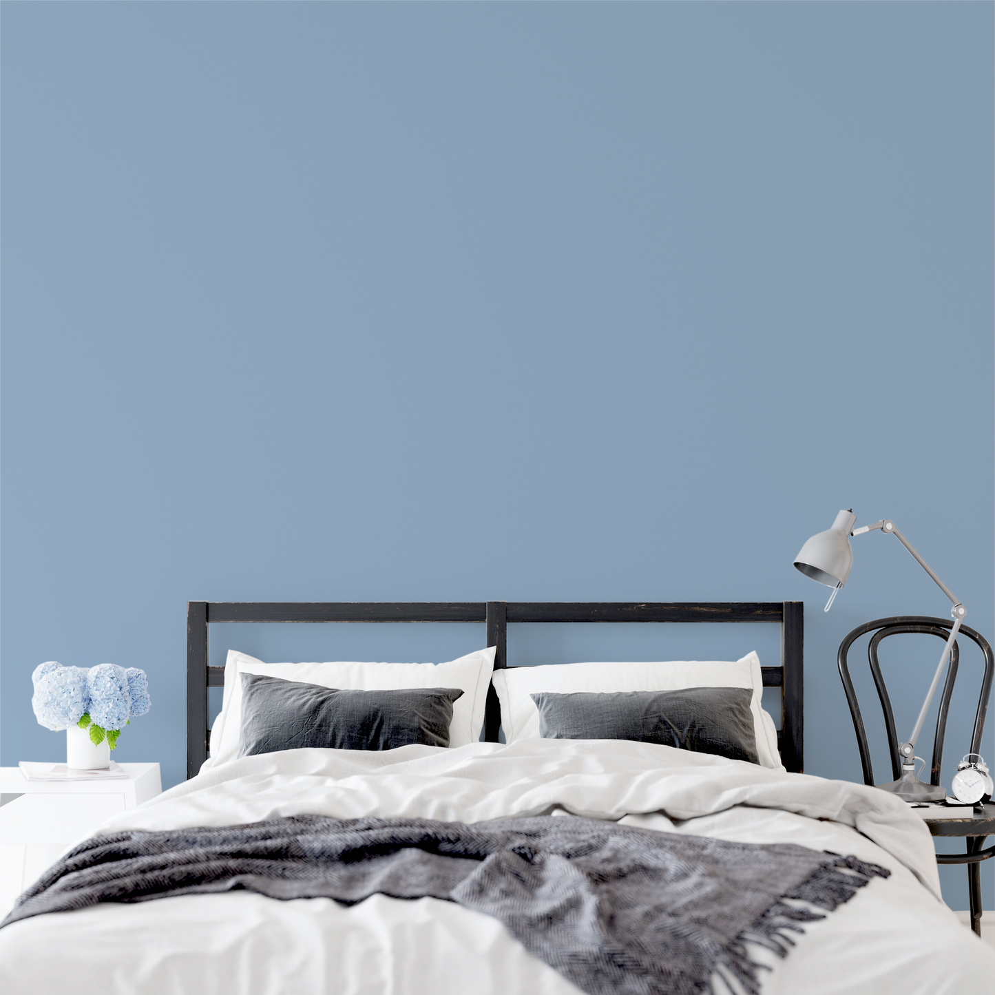 Wandfarbe Profiweiß Blau Pigeon-blue Taubenblau