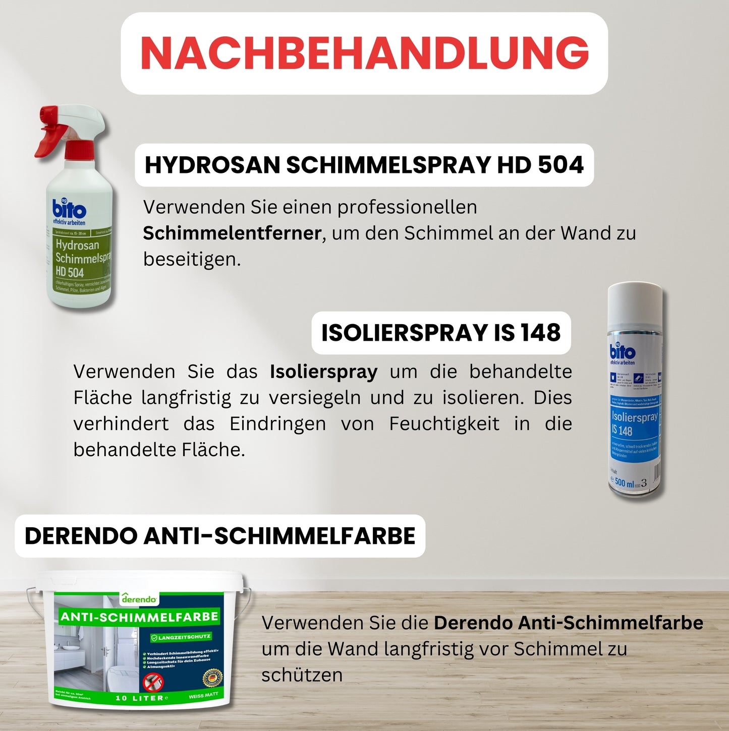 Schimmelentferner bito Hydrosan Schimmelspray HD 504