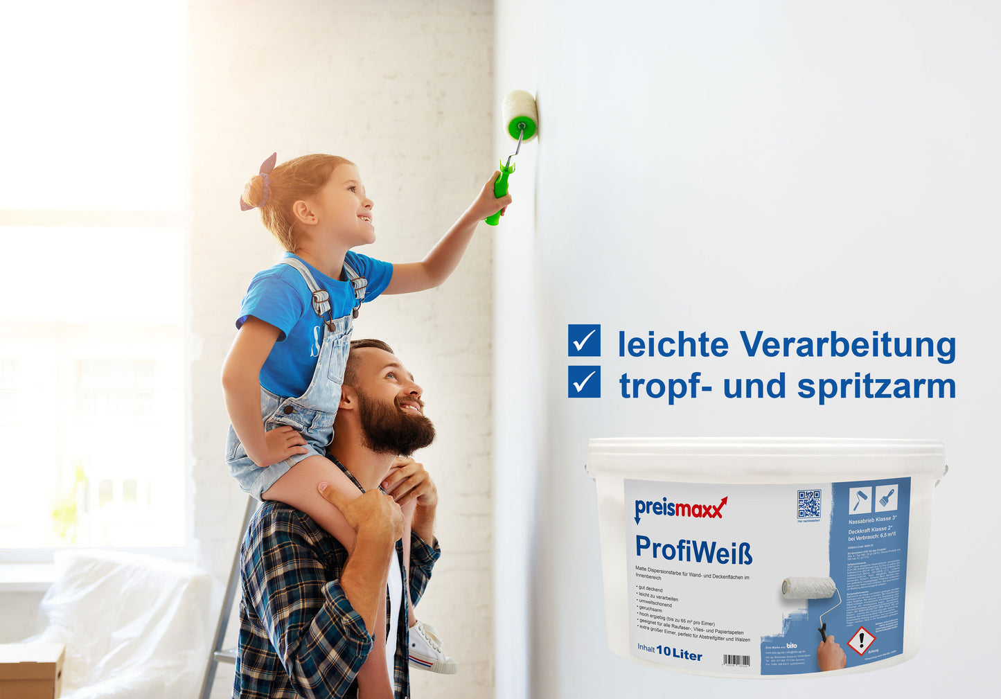Preismaxx ProfiWeiß Wandfarbe weiß
