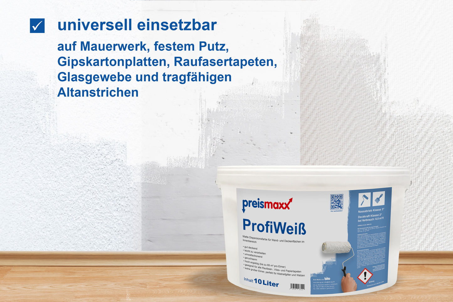 Preismaxx ProfiWeiß Wandfarbe weiß