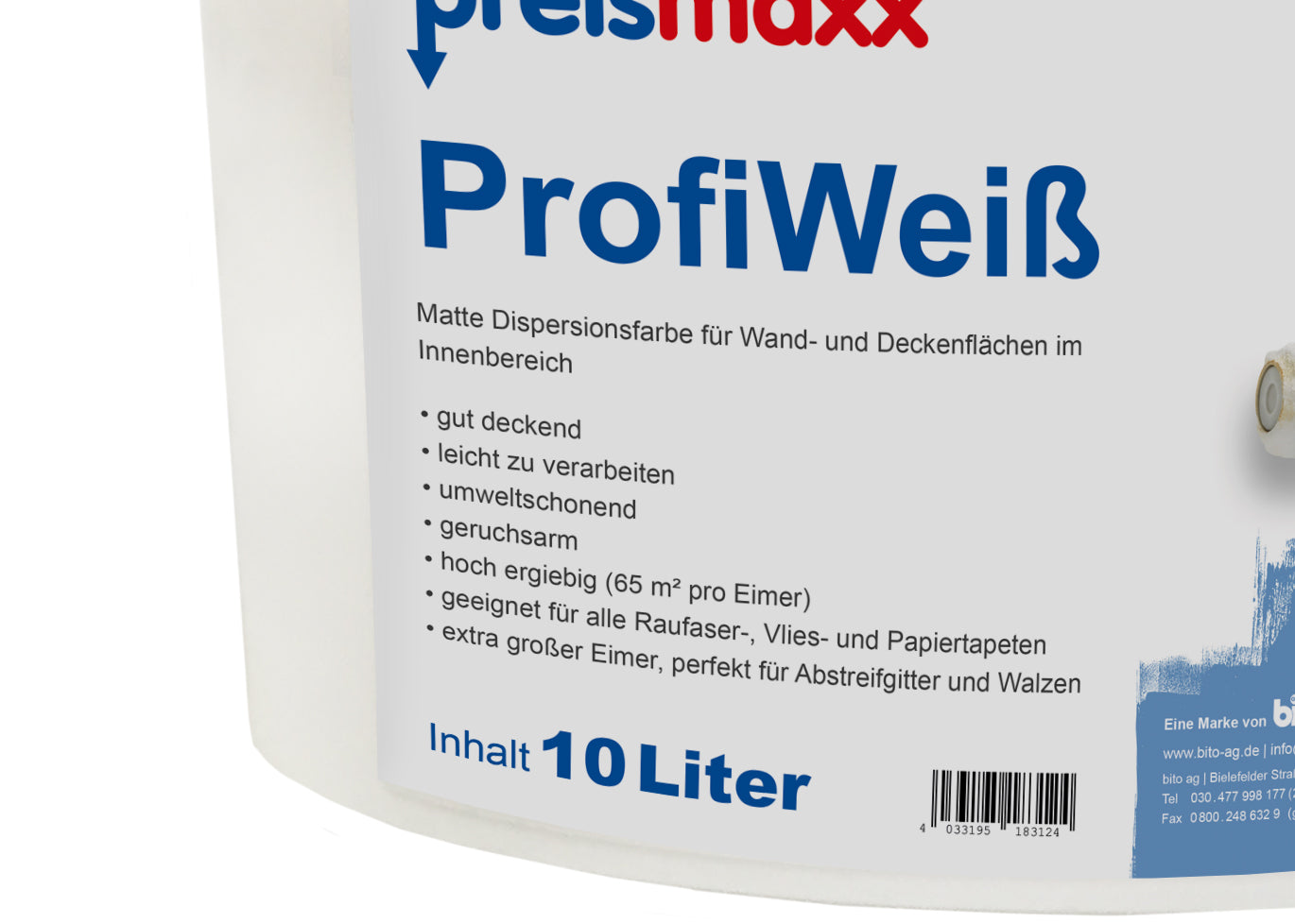 Preismaxx ProfiWeiß Wandfarbe weiß