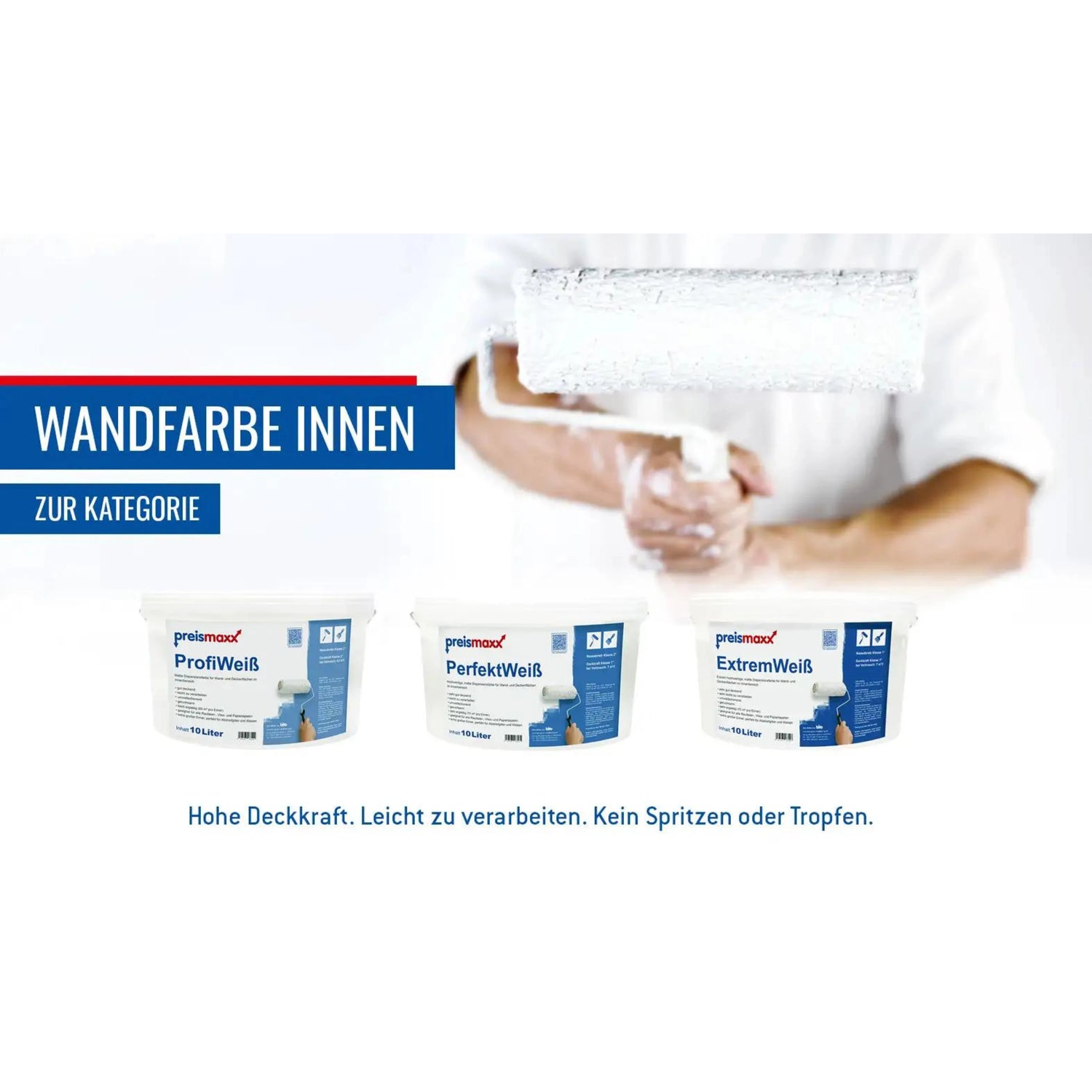 Weiße Wandfarbe für Innen