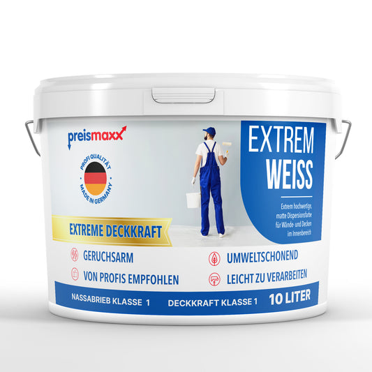 ExtremWeiß Wandfarbe weiß 10l